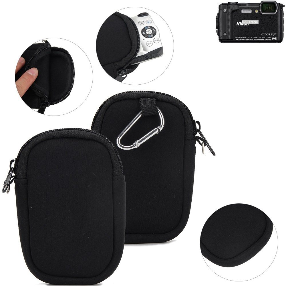 K-S-Trade Kameratasche, Neopren Schutzhülle für Kompaktkamera Nikon Coolpix  W300 Kameratasche Case Travelbag Holster Gürteltasche, klein, leicht,  kompakt, pflegeleicht -