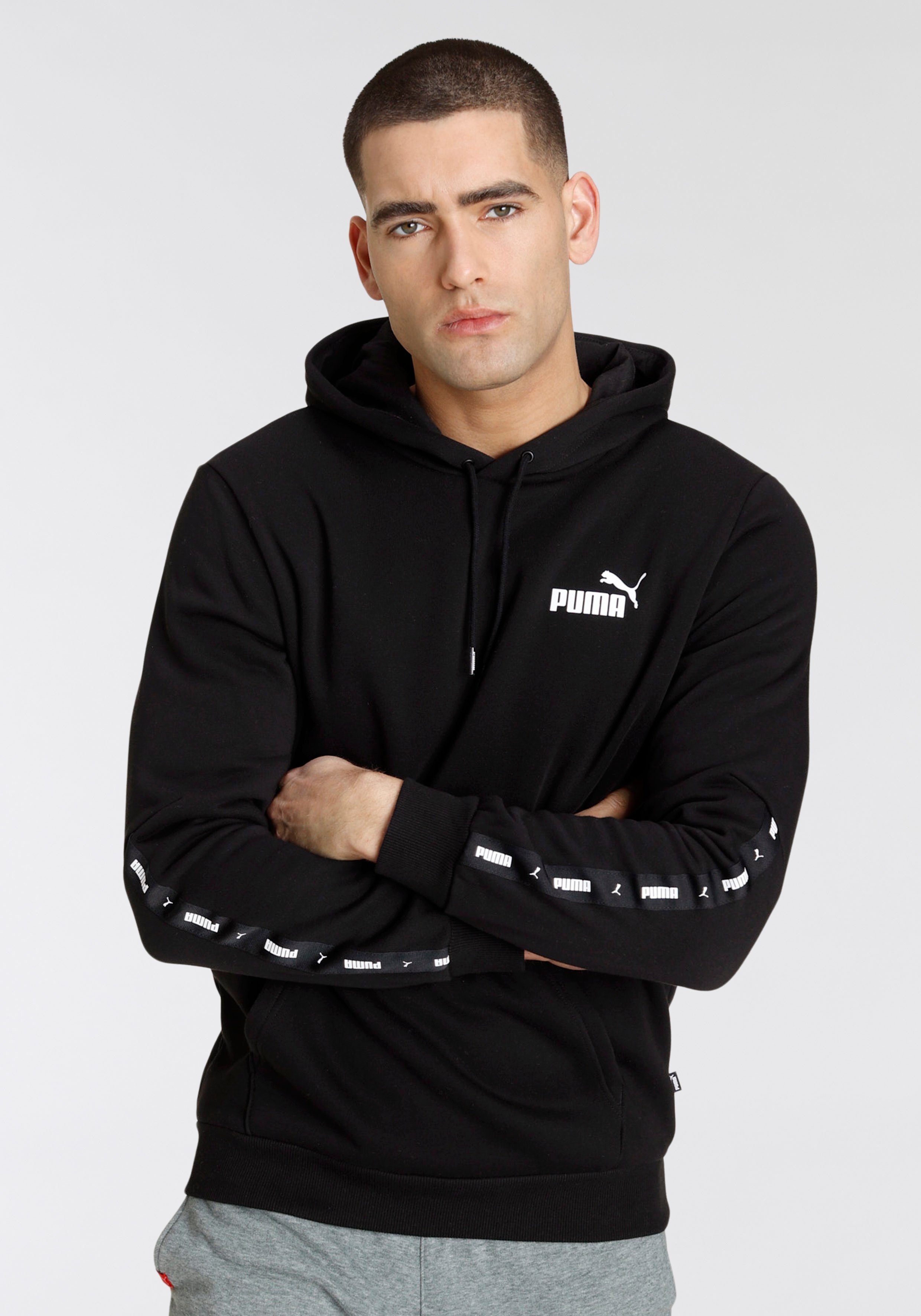 Kapuzensweatshirt Black Puma TAPE ESS+ PUMA FL HOODIE