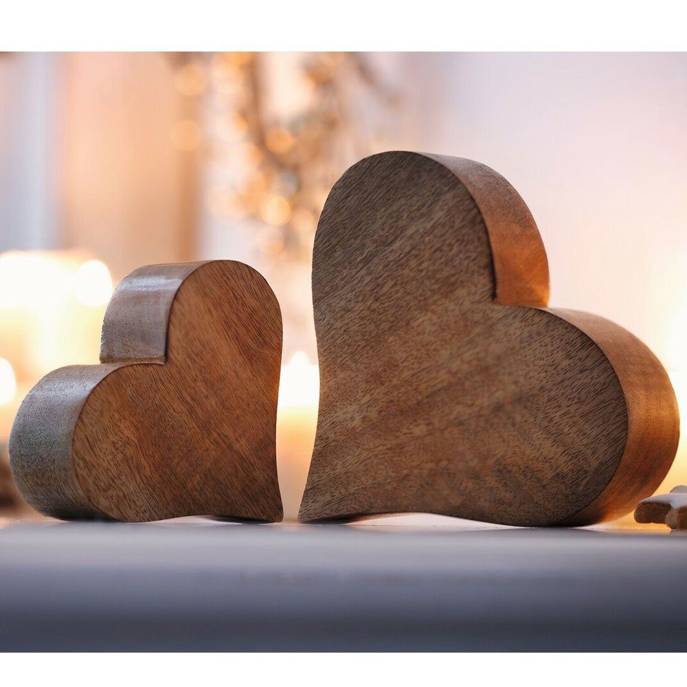 Home-trends24.de Dekoobjekt Herz Mango Holz Deko Herzen Love Figur Mutterta günstig online kaufen