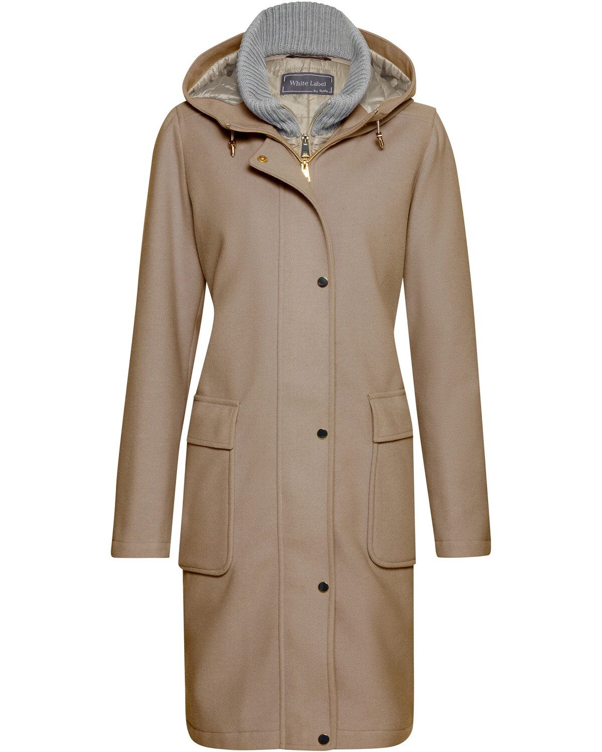 White Label Langmantel Kurzmantel mit Kapuze günstig online kaufen
