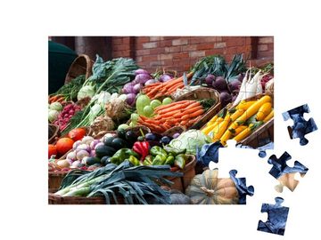 puzzleYOU Puzzle Obst und Gemüse auf einem Markt in Frankreich, 48 Puzzleteile, puzzleYOU-Kollektionen Gemüse