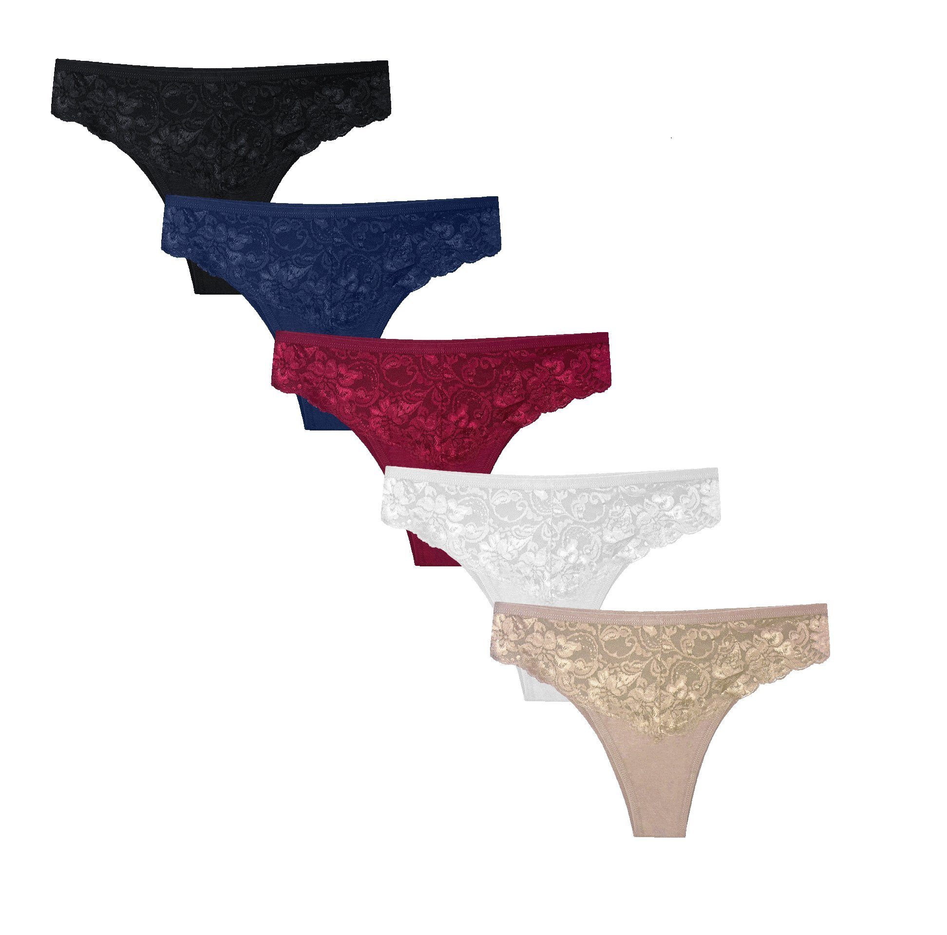 Brasilslip 5er Set Brasil-Slip aus 95% Baumwolle 9087 Größe: XL