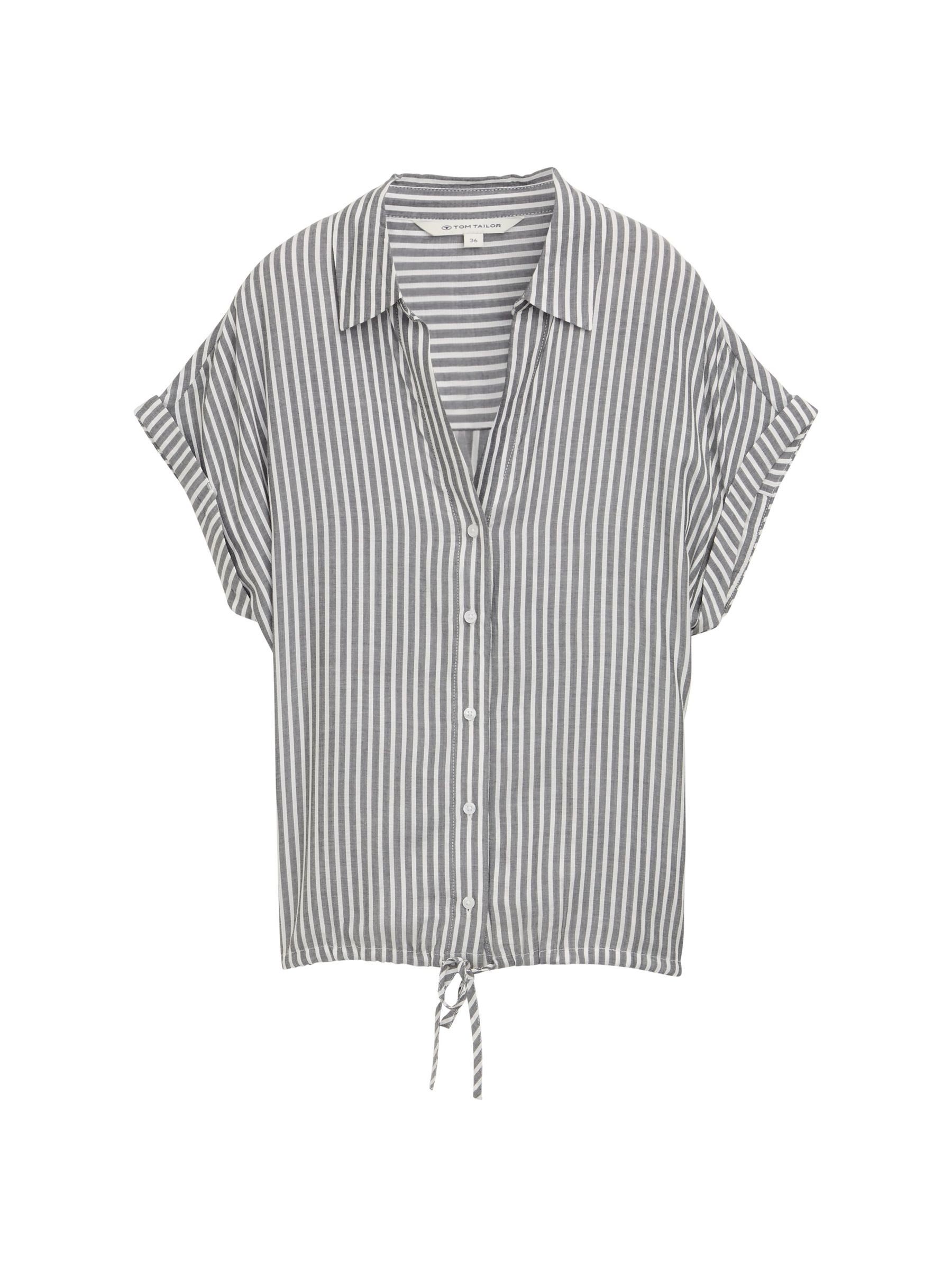 TOM TAILOR Blusenshirt Gestreiftes Kurzarmhemd mit günstig online kaufen