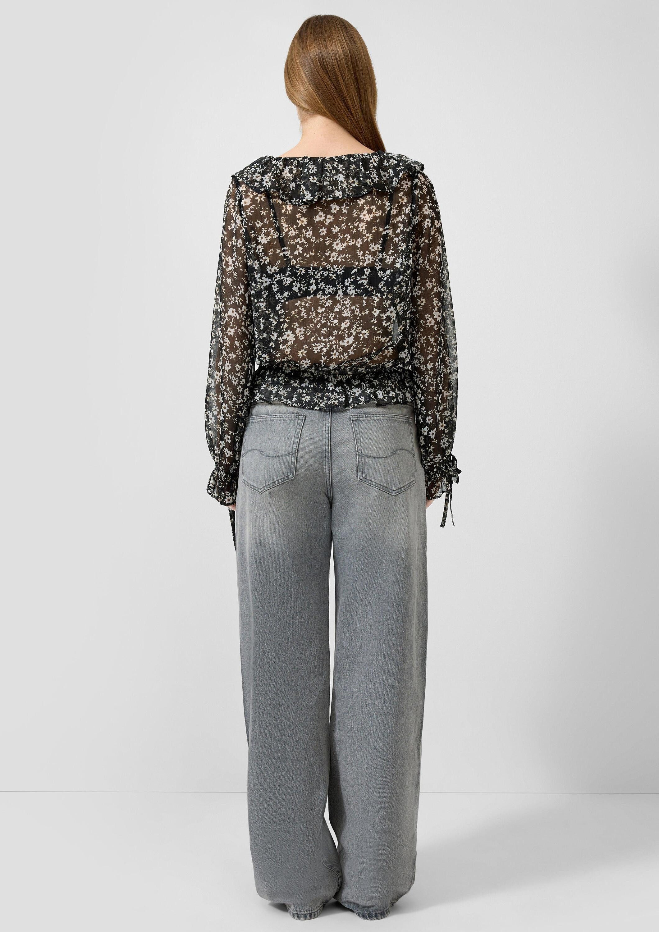 QS Weite Jeans Jeans-Hose Barrel-Jeans / Relaxed Fit / Mid Rise / Barrel Leg