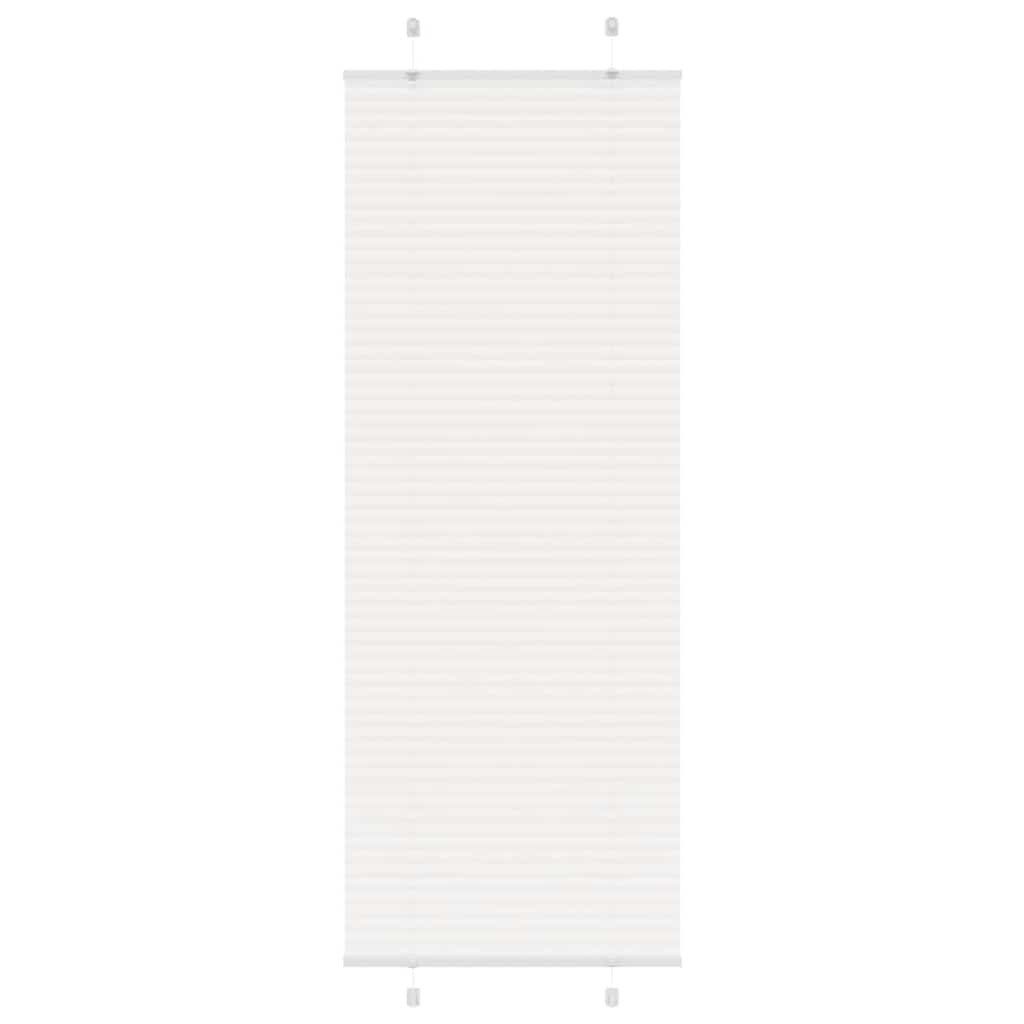 vidaXL Jalousie Plissee Weiß 75x200 cm Stoffbreite 74,4 cm Polyester