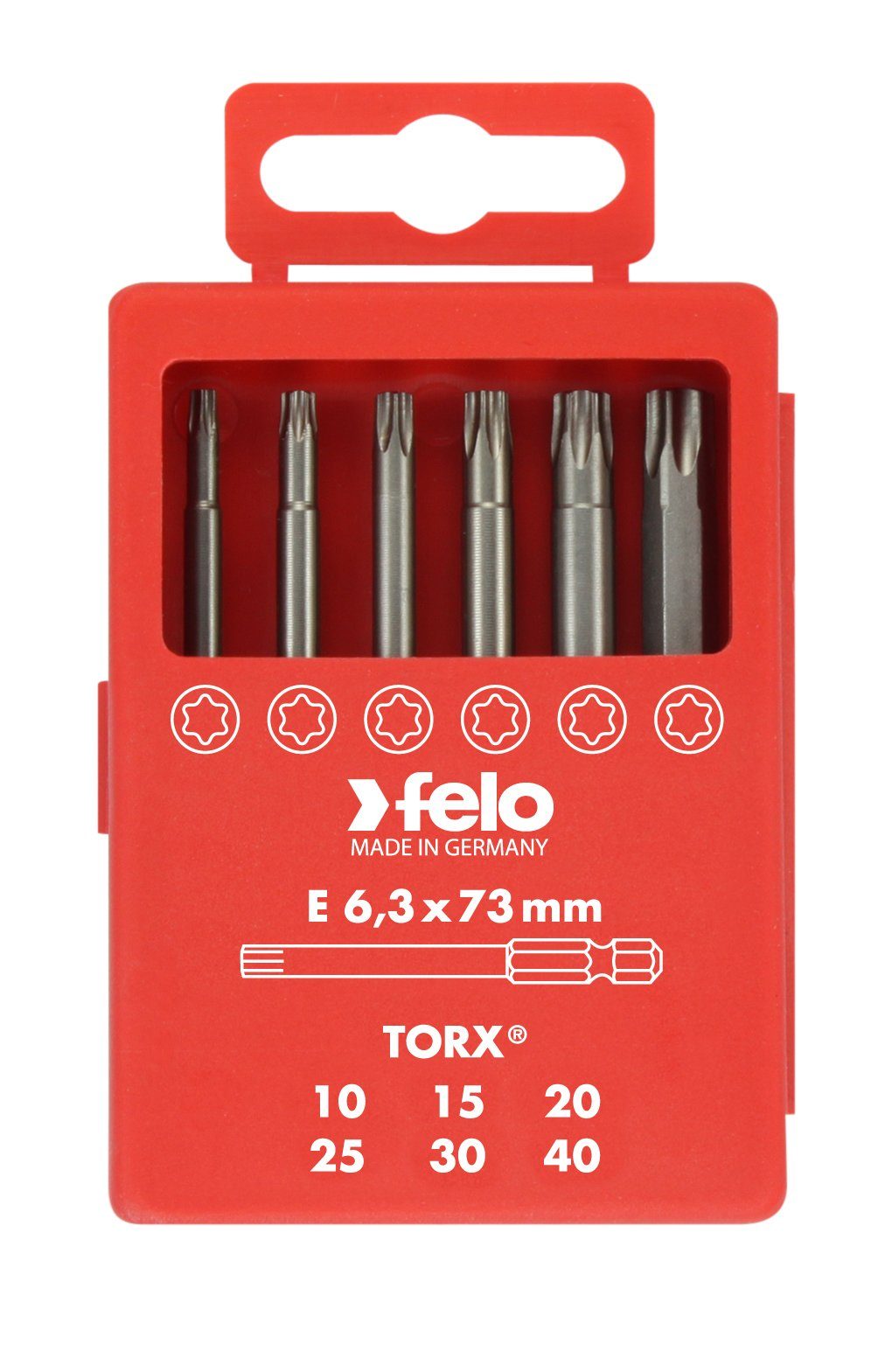 Felo Torx-Bit Felo Profi Bitbox 73 mm, 6-tlg Tx