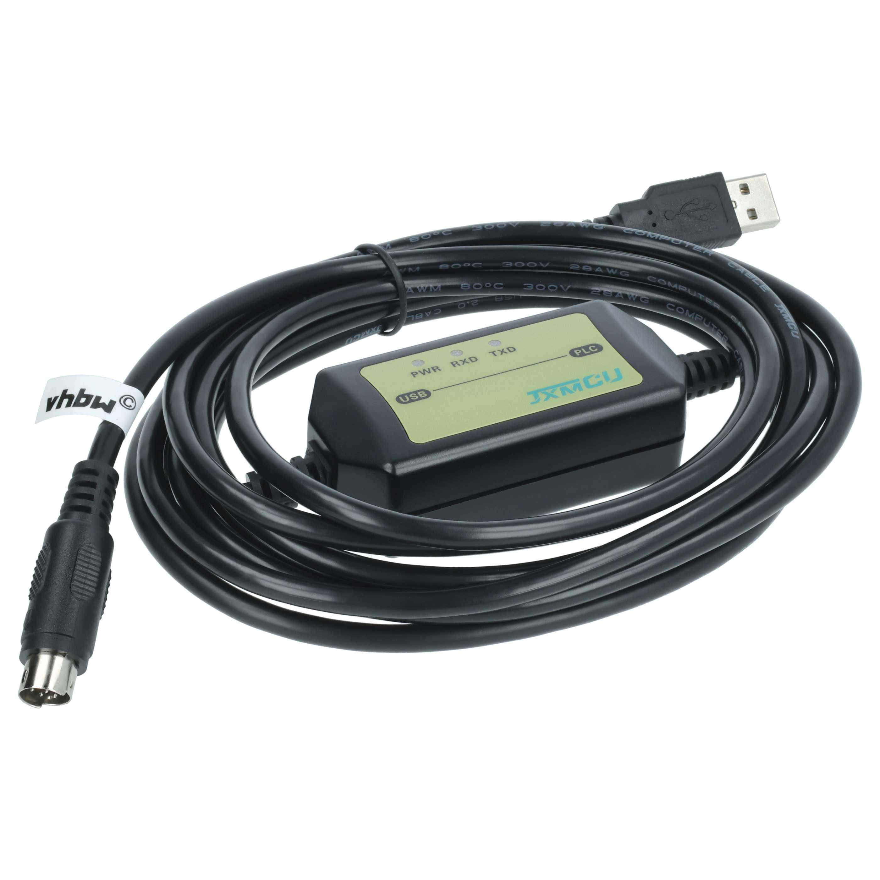vhbw passend für Mitsubishi MELSEC FX1N, FX3U, FX3GA, FX2N, FX1S, FX Computer-Kabel