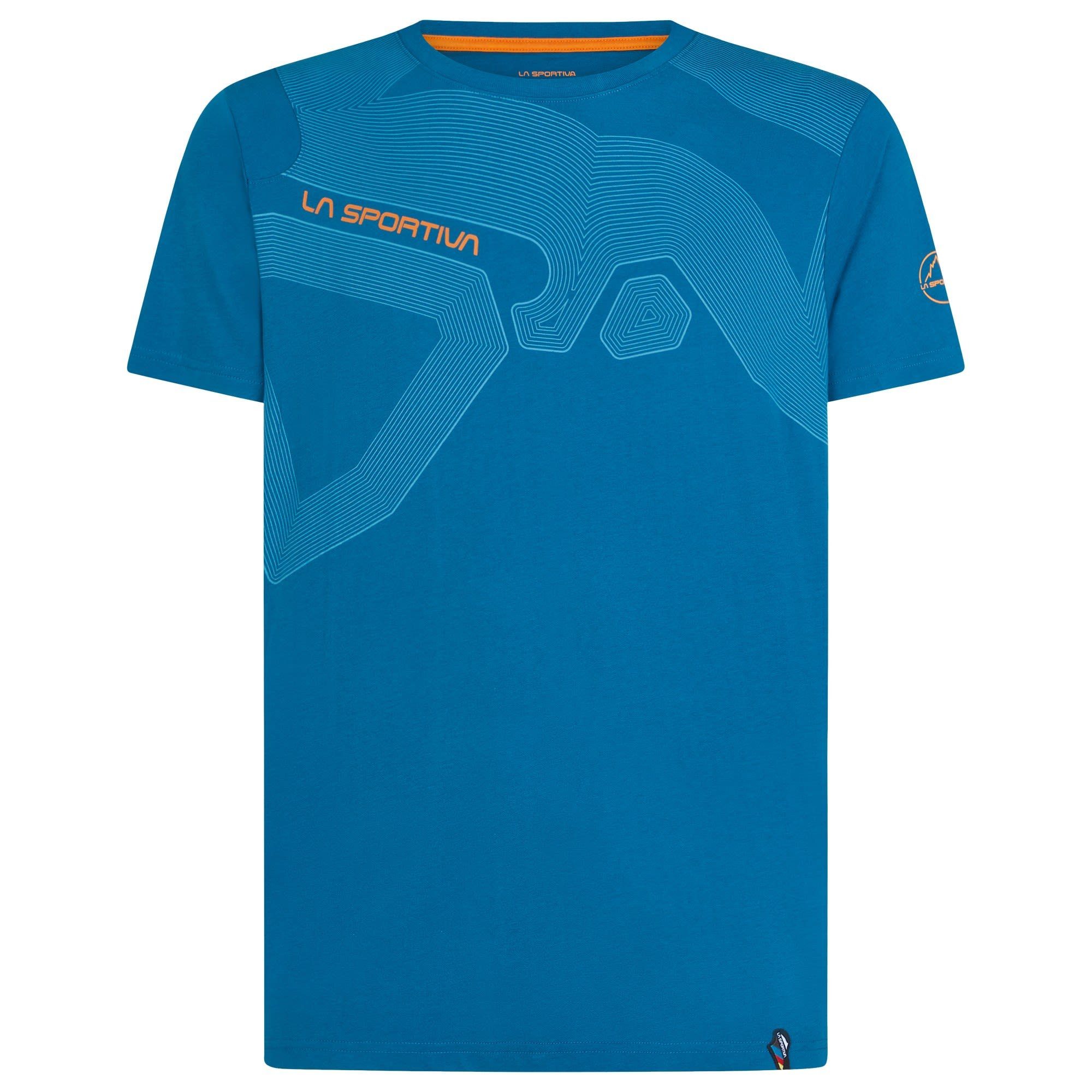 Herren Sportiva Kurzarm-Shirt Theory T-Shirt Sportiva Topaz - La M T-shirt Blue La Space