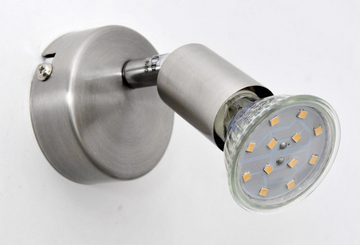 etc-shop LED Wandleuchte, Leuchtmittel inklusive, Warmweiß, 2er Set LED Wand Strahler Wohn Ess Schlaf Zimmer Leuchten Spots Lampen