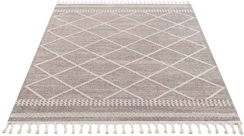 Teppich »Art 2645«, Carpet City, rechteckig, Höhe 7 mm, Kurzflor Teppich, mit Fransen, Wohnzimmer-Otto