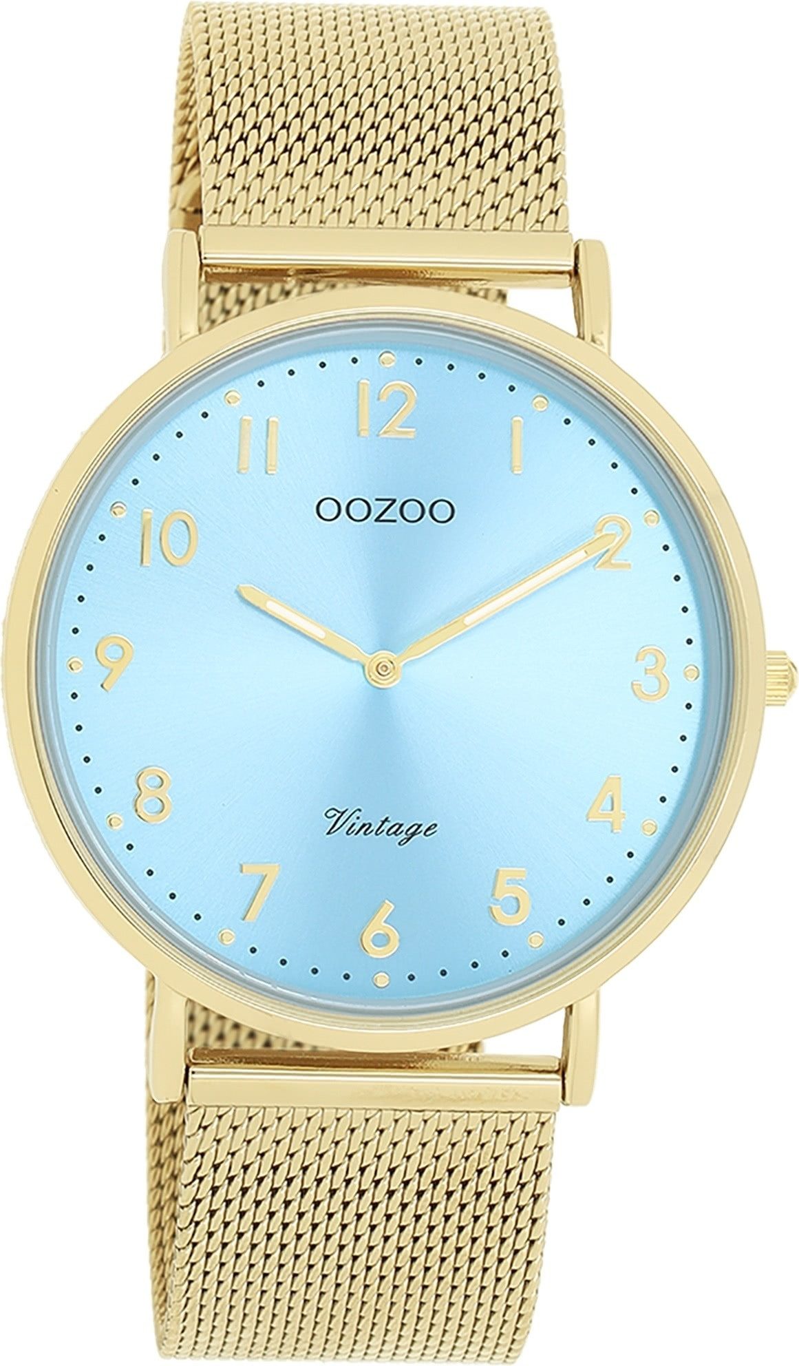 OOZOO Quarzuhr Oozoo Unisex Armbanduhr Vintage Series, (Analoguhr), Damen, Herrenuhr rund, groß (ca. 40mm) Metallarmband, Fashion-Style