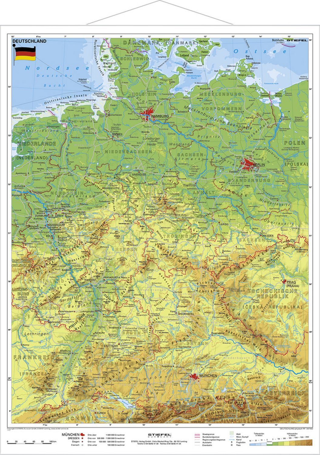 Deutschland physisch / Heinrich Stiefel