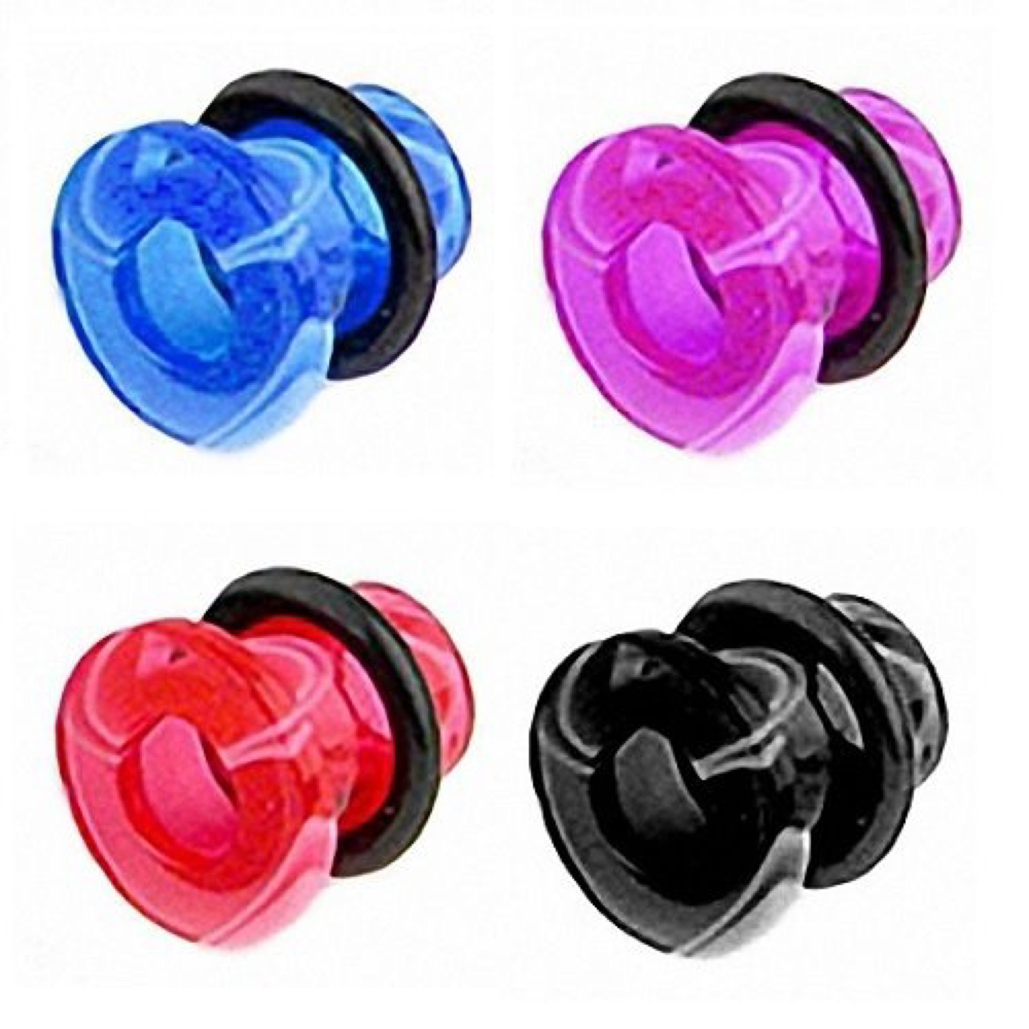 Taffstyle Plug Piercing UV Single Flared Marmor Swirl Look, Flesh Tunnel Ohr Plug Ohrpiercing Ear Kunststoff UV Single Flared