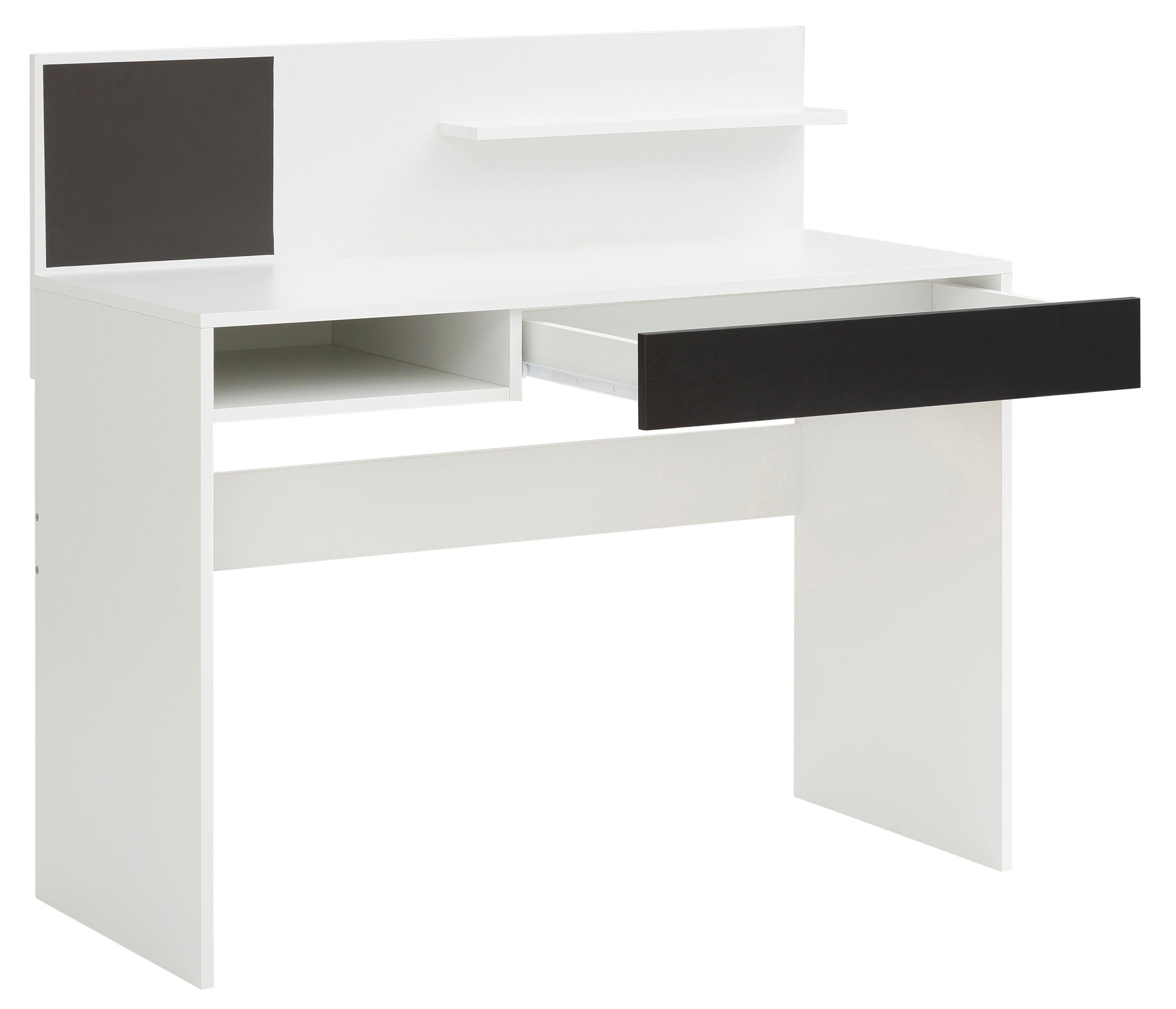 Arbeitsfläche, große weiß und weiß | Ablageboden Magnettafel, | INOSIGN Magnet, Schubkasten weiß/schwarz Schreibtisch