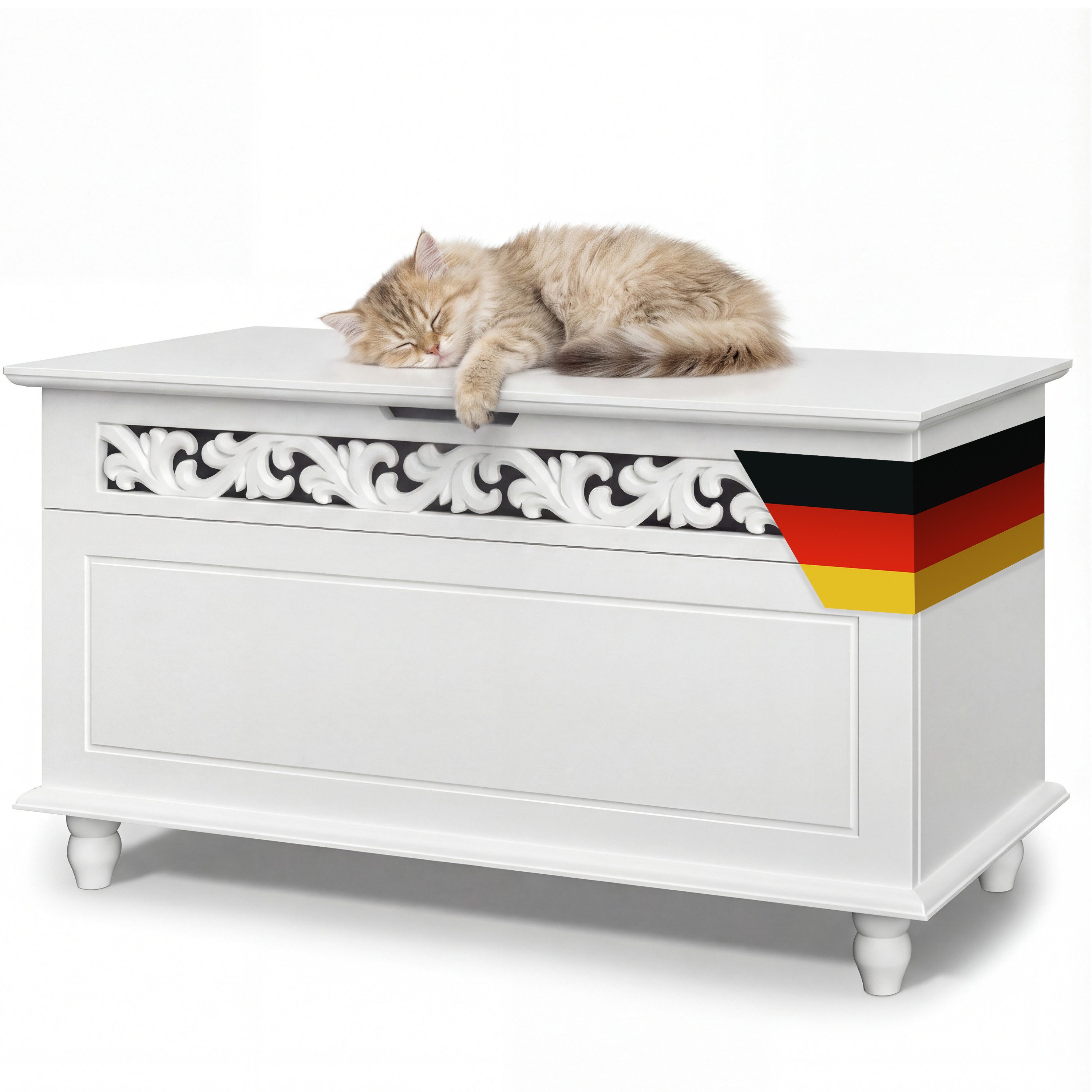 Casaria Holzkiste Jersey, mit Stauraum Klappbarer Deckel 80x40x48 cm Groß H günstig online kaufen