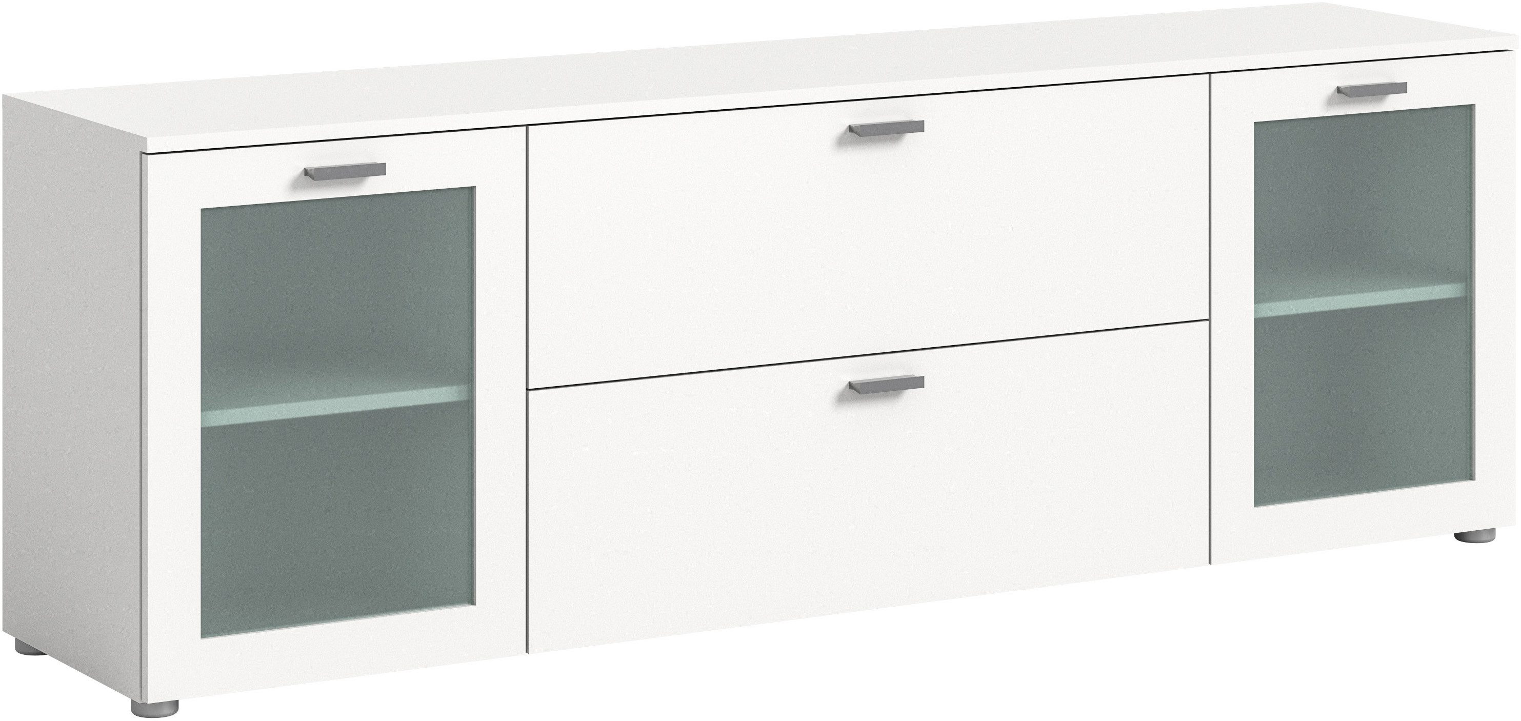 INOSIGN Lowboard Onex, Breite 180 cm, mit Glastüren, vielseitig einsetzbar, günstig online kaufen