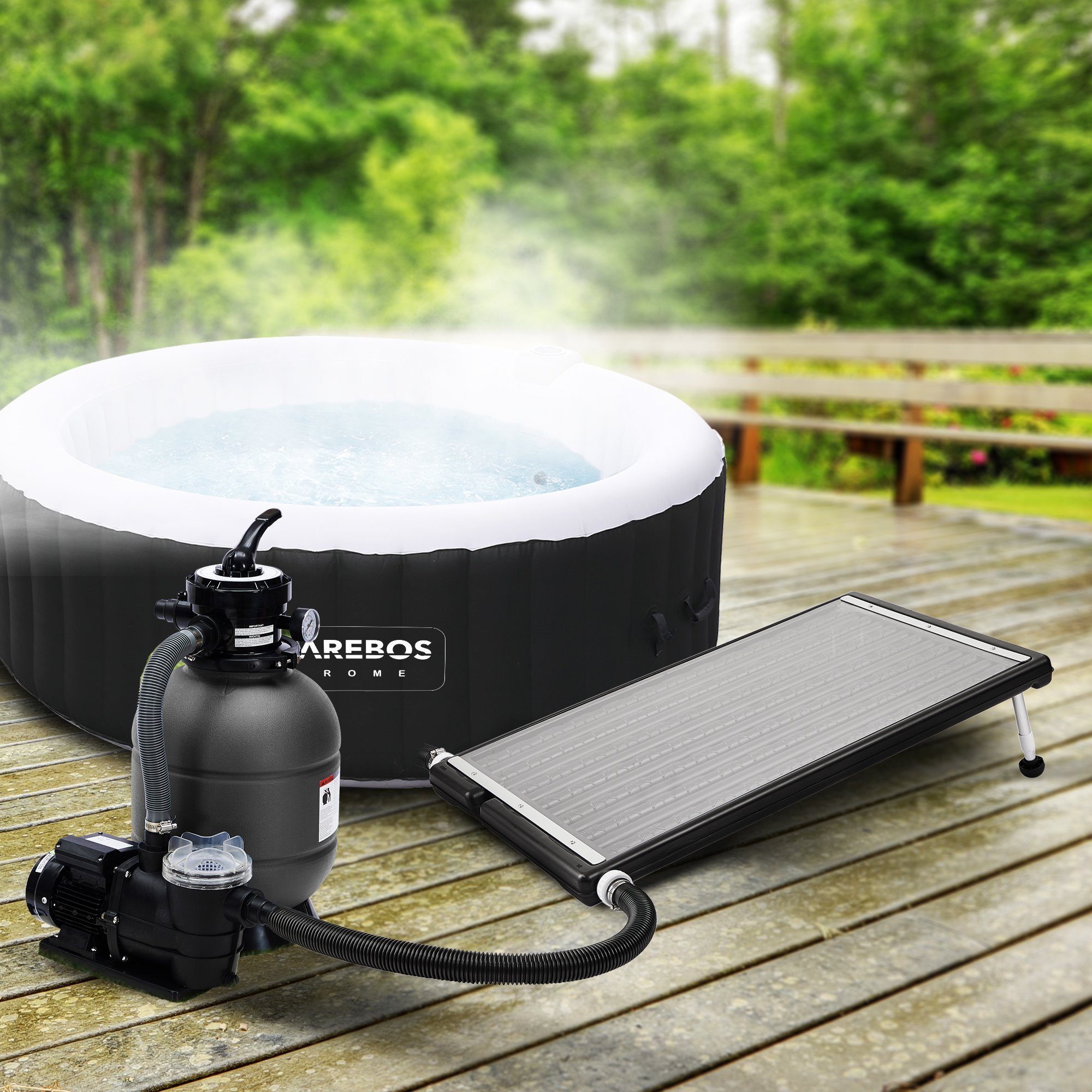 Arebos Solarabsorber Solarmatte Pool Solarheizung Poolheizung Solar