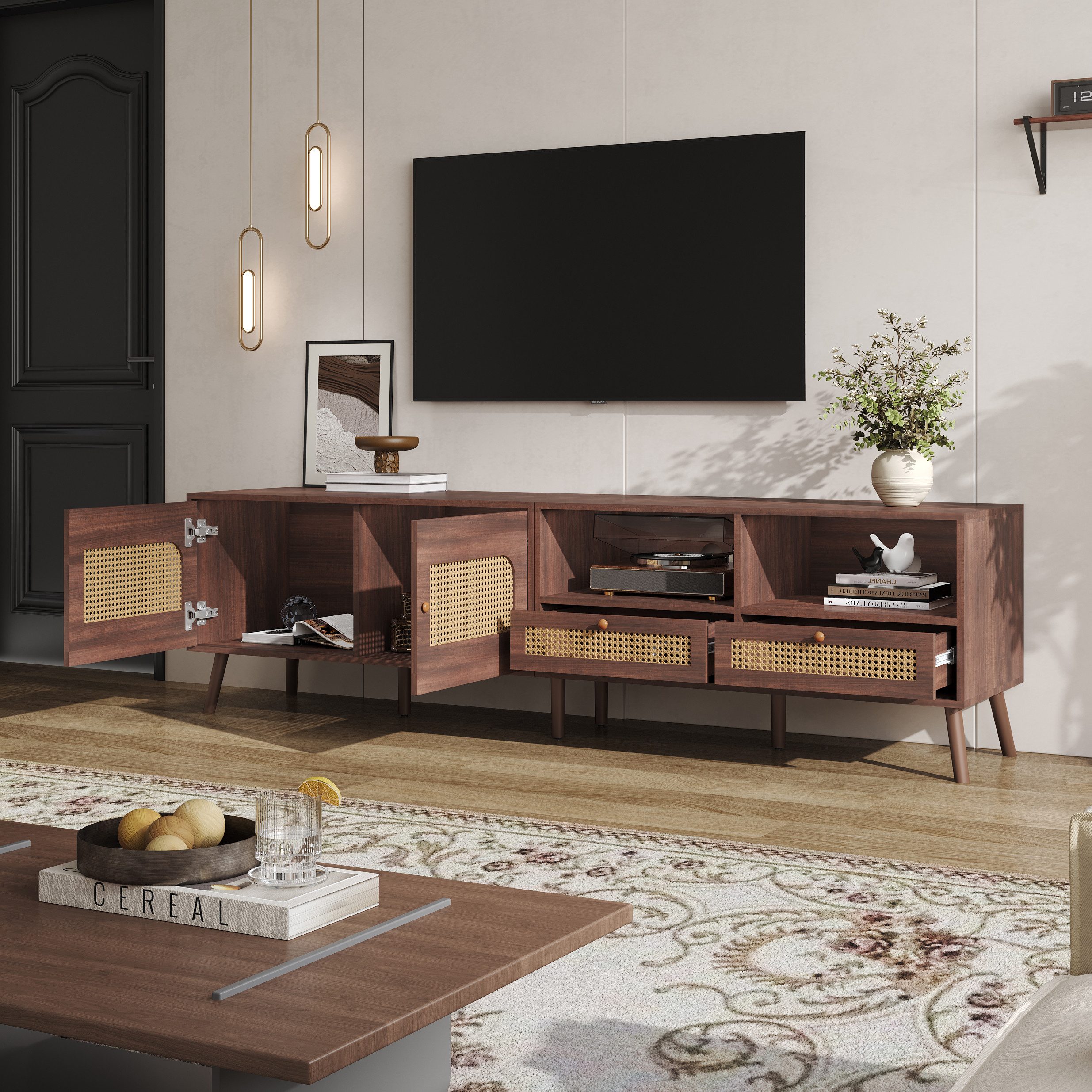 HAUSS SPOLE Lowboard TV-Schrank für 80-Zoll-Fernseher günstig online kaufen