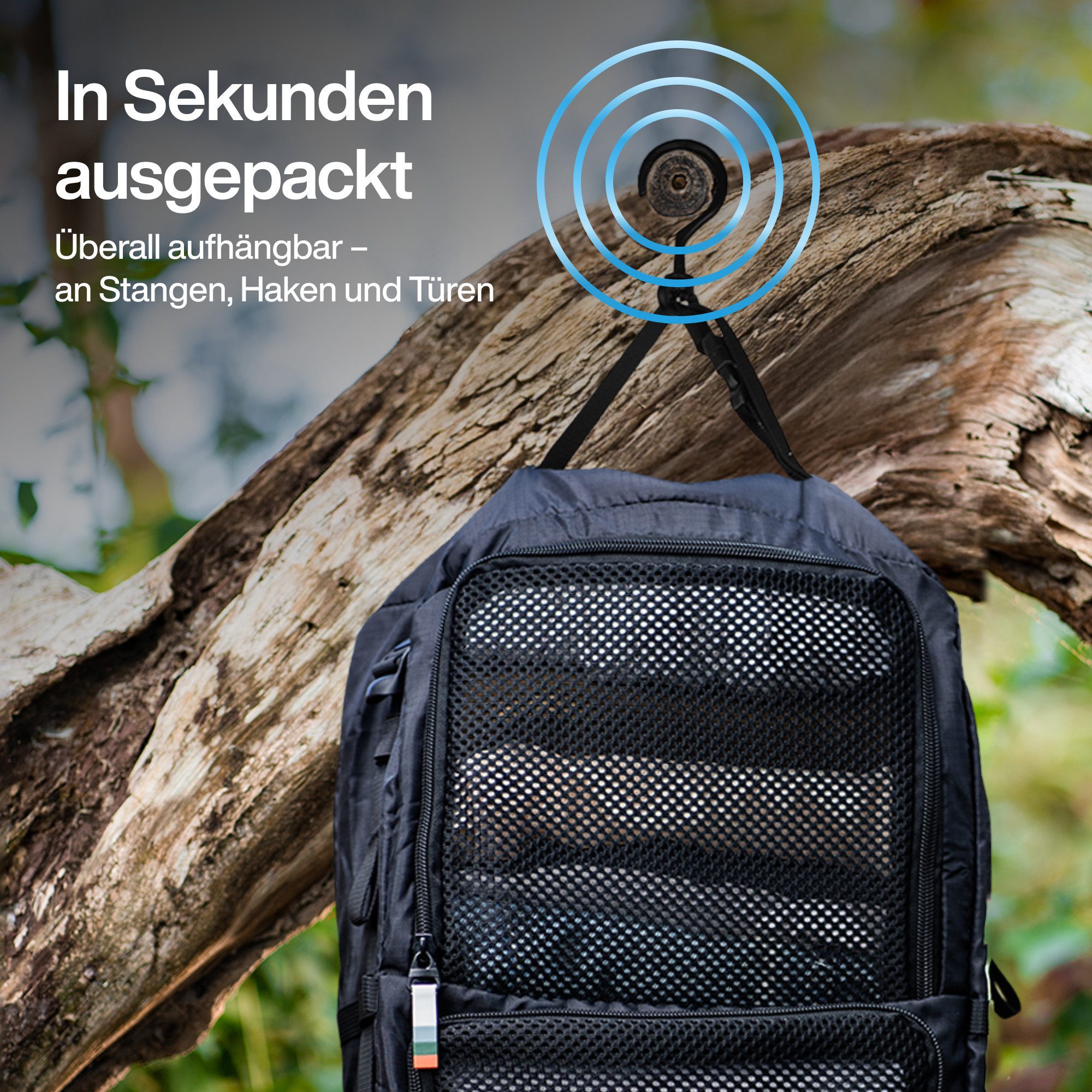 TRAVEL DUDE Kofferorganizer Hängende Packwürfel, Packwürfel, Packtaschen, Packing Cubes (keine, keine), aus recycelten Plastikflaschen
