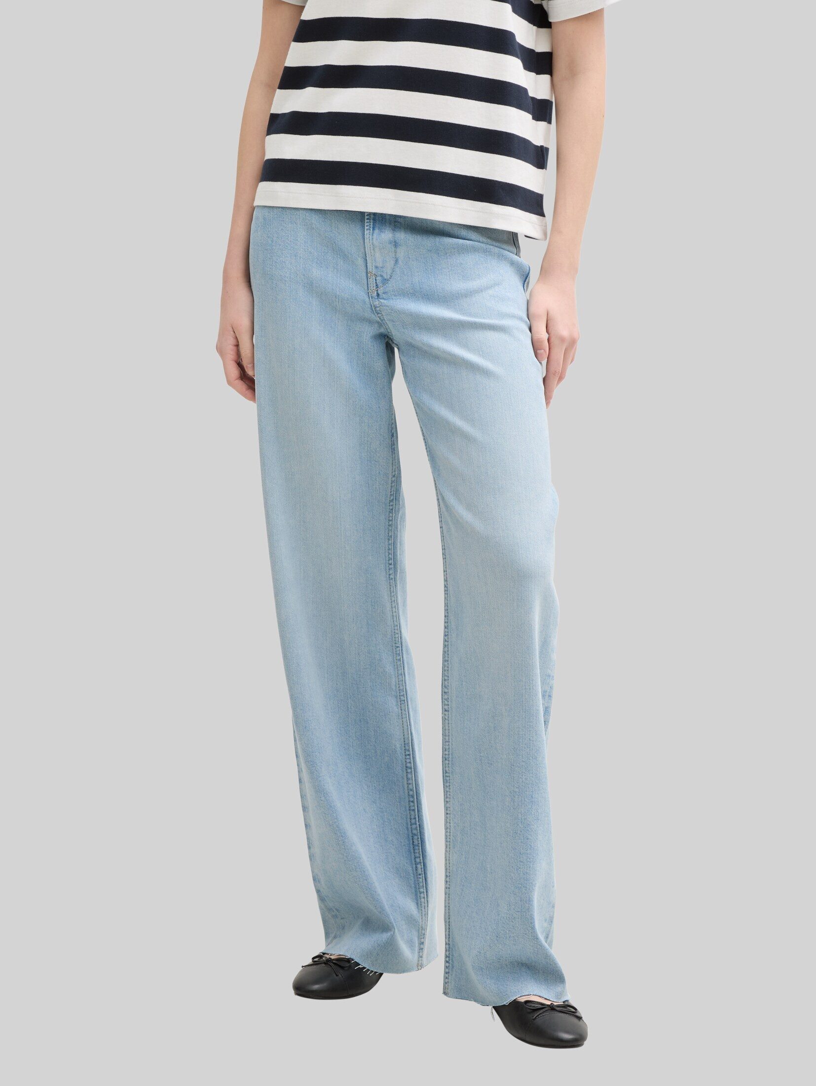 TOM TAILOR Denim Weite Jeans Jeanshosen TTLINOU WIDE Jeans