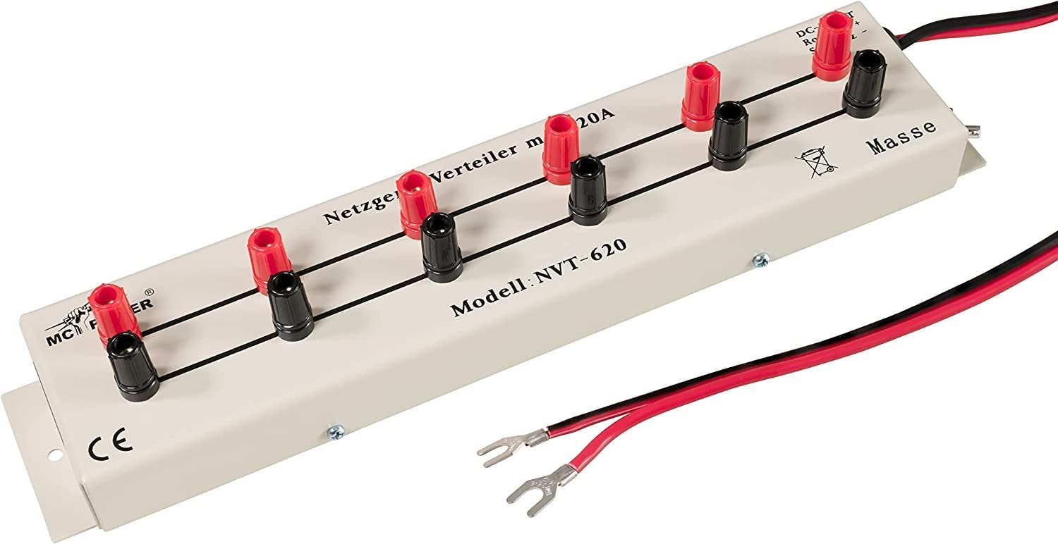 McPower Halterung Netzgerät-Verteilerleiste McPower NVT-620, 1x ein, 6 Ausgänge, 20 A