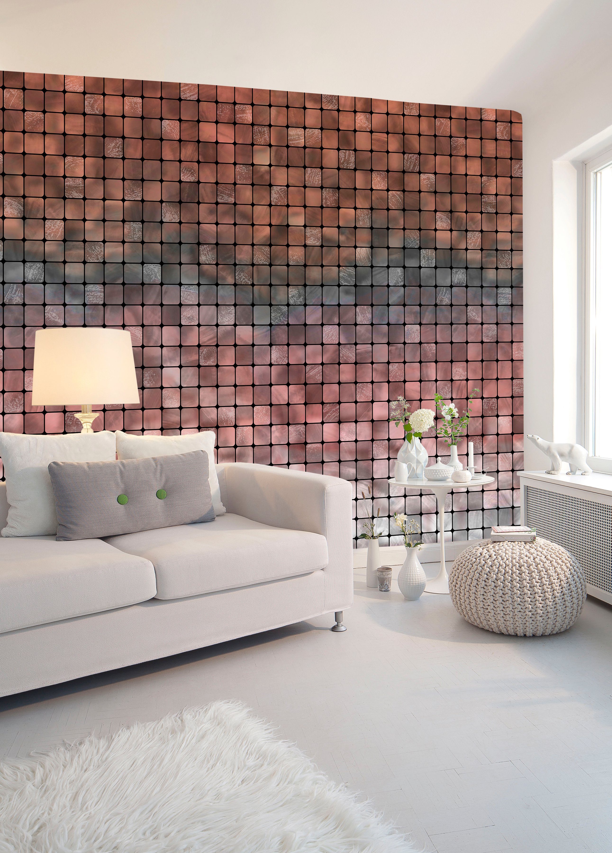 Architects Paper Fototapete Atelier 47 Mosaic Tile 1, glatt, geometrisch, (5 St), Vlies, Wand, Schräge, Decke