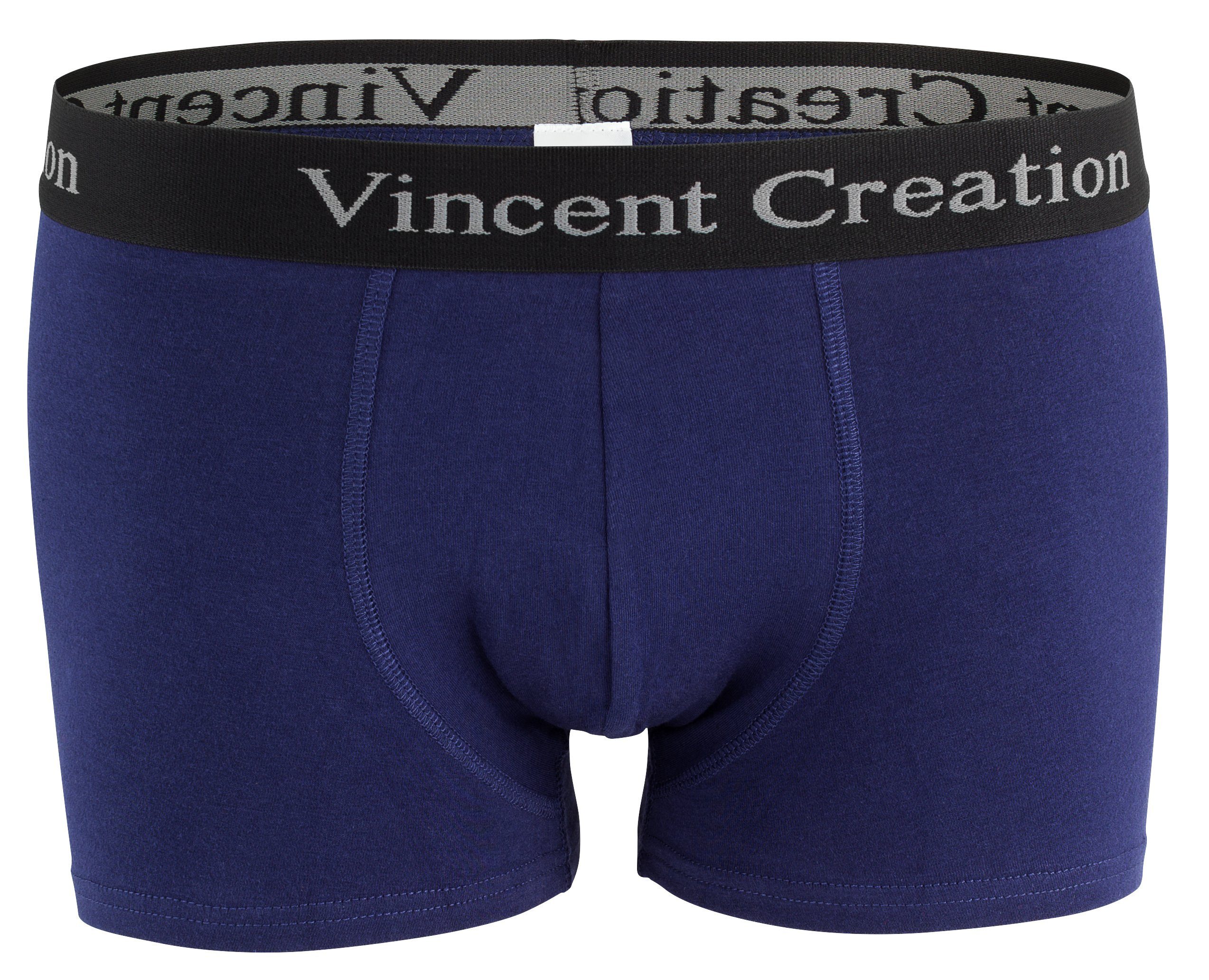 Vincent Creation® stretchiger (12-St) Boxershorts angenehm marineblau Baumwollmix