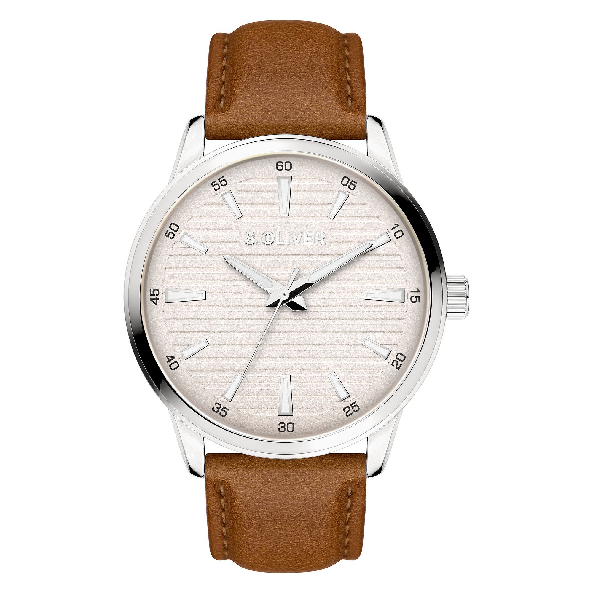s.Oliver Quarzuhr Core Round SO-4410-LQ, Armbanduhr, Herrenuhr, analog