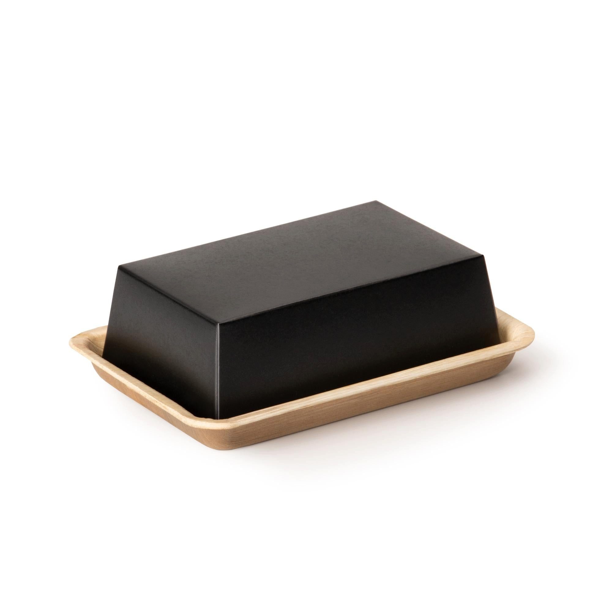 wisefood Einweggeschirr-Set Bio Sushi Take-Away Box, Palmblatt mit (25-tlg), Palmblatt & Papier