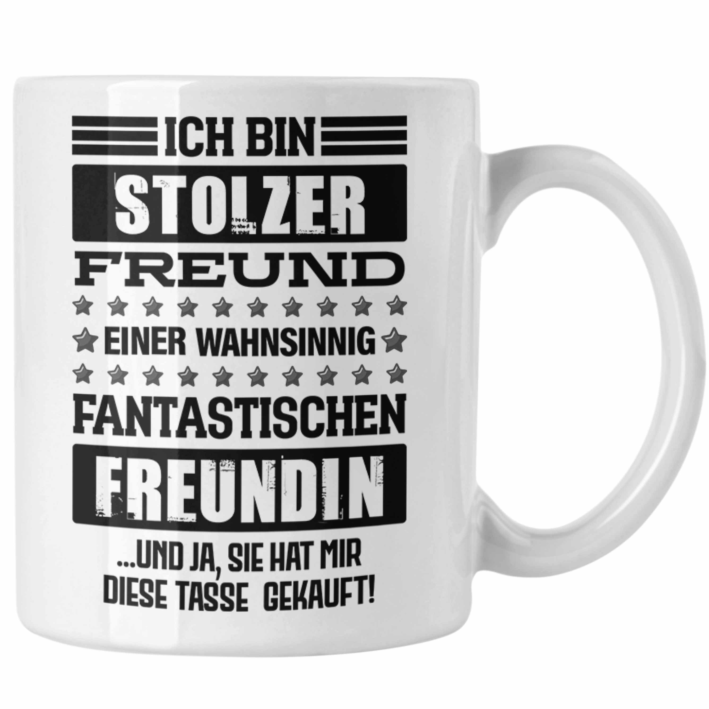 Freundin Freund für Weihnachten Geschenk Stolzer von Weiss Trendation Lustig Lustig Tasse Freund - Trendation Geburtstag Tasse