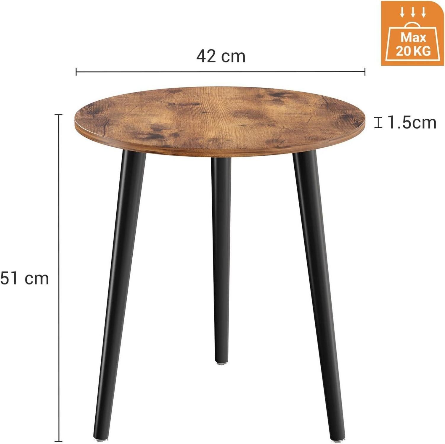 LuxusKollektion Beistelltisch Beistelltisch Rund Holz Klein günstig online kaufen