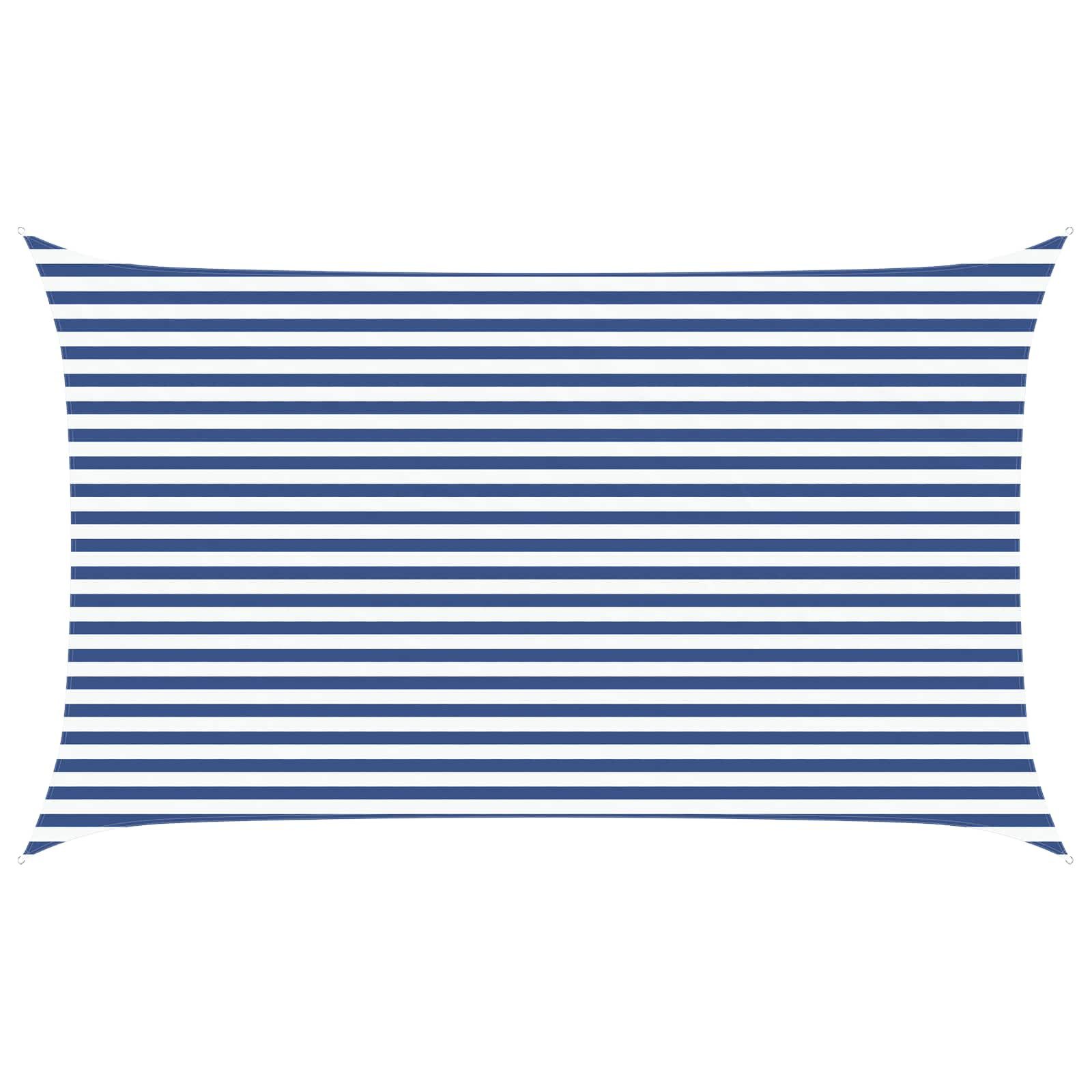 Sonnensegel Sonnensegel Blau und Weiß 5 x 3 m 100 % Polyester Oxford