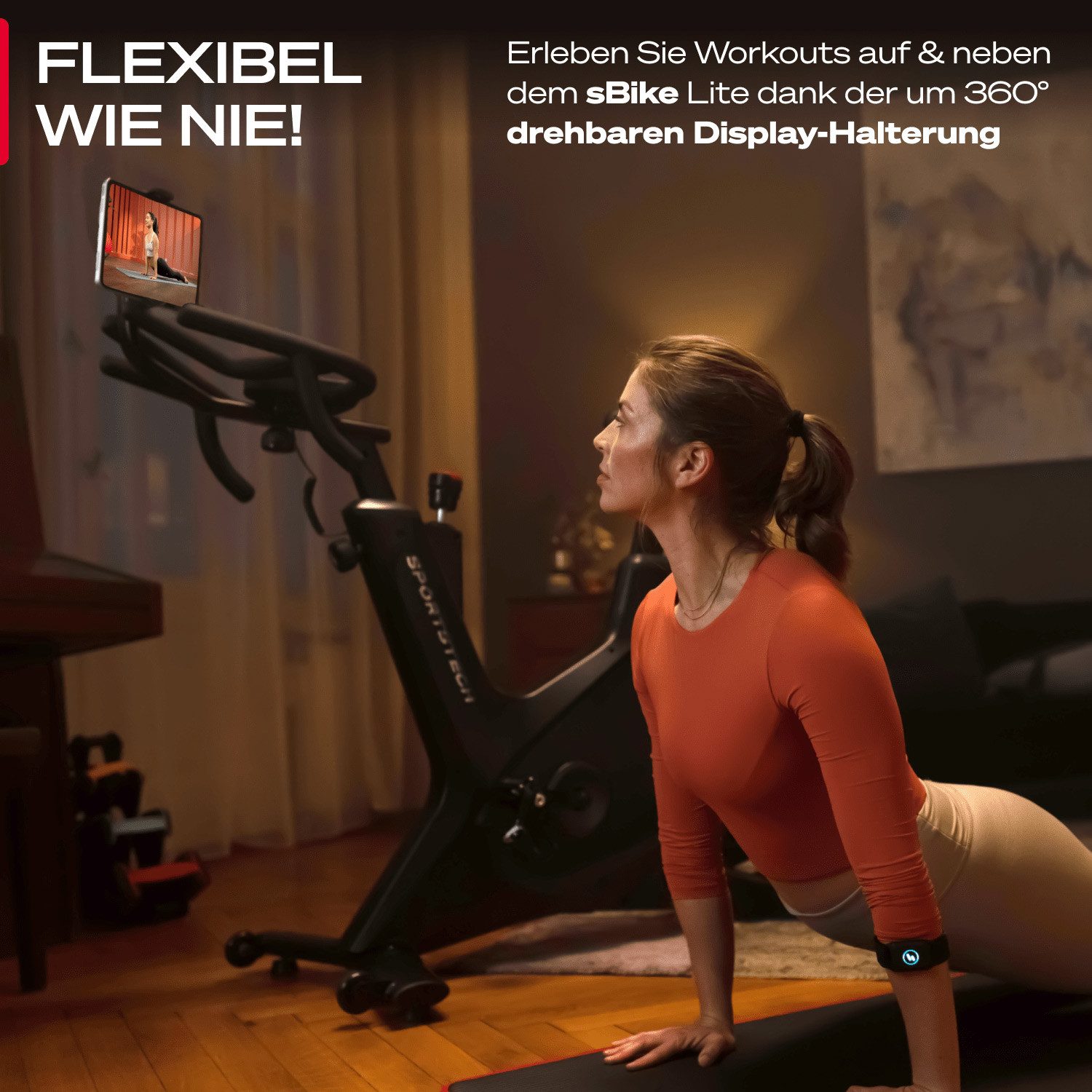 Sportstech Speedbike sBike Lite, LED-Funktion & App Support, Innovatives Speedbike