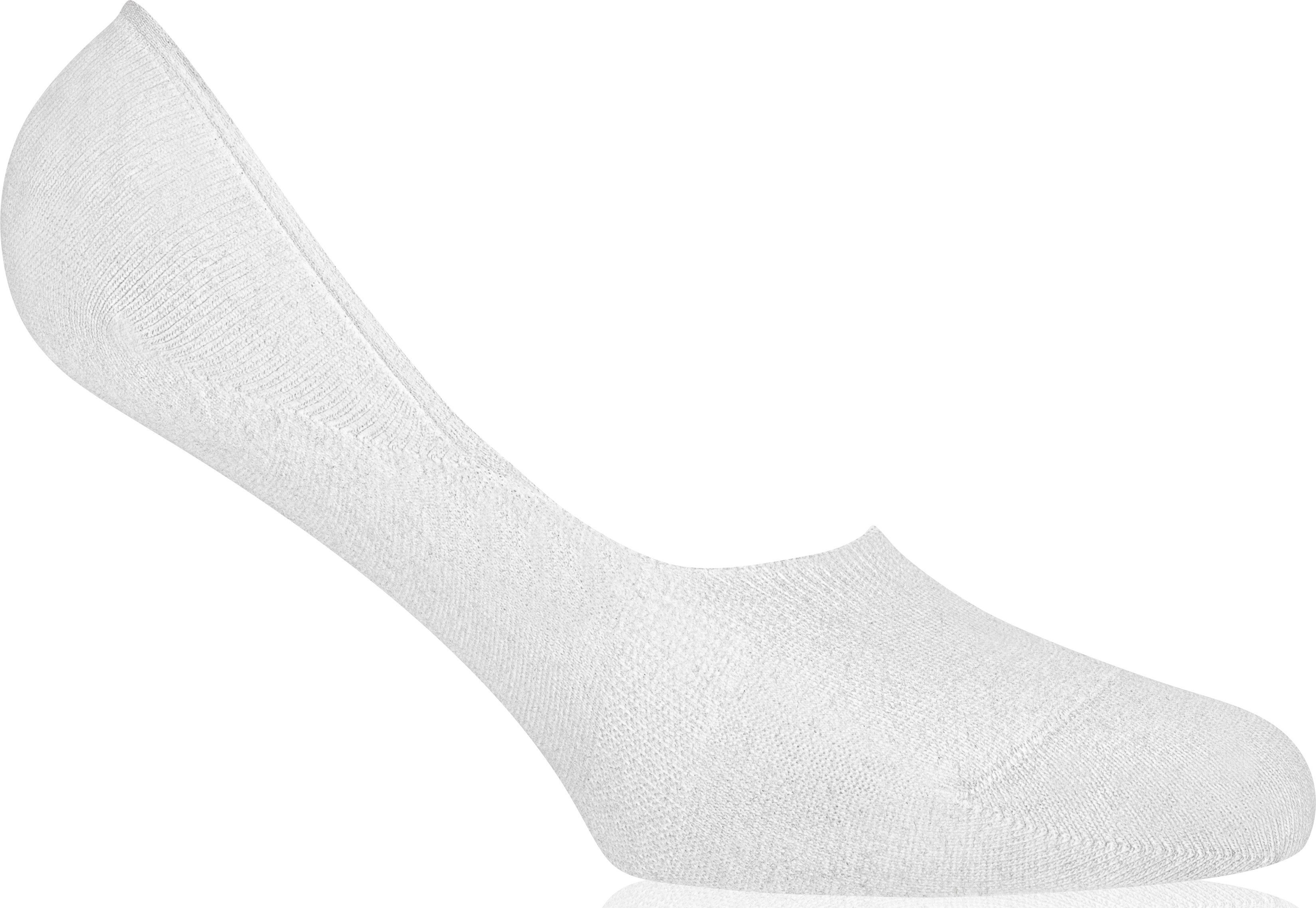 Rohner Socks Socken Tagessocke Invisible Low (Baumwolle) weiss - 2 Paar