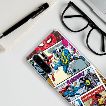 DeinDesign Handyhülle Marvel Retro Comic Blue, Huawei P30 Pro New Edition Silikon Hülle Bumper Case Handy Schutzhülle