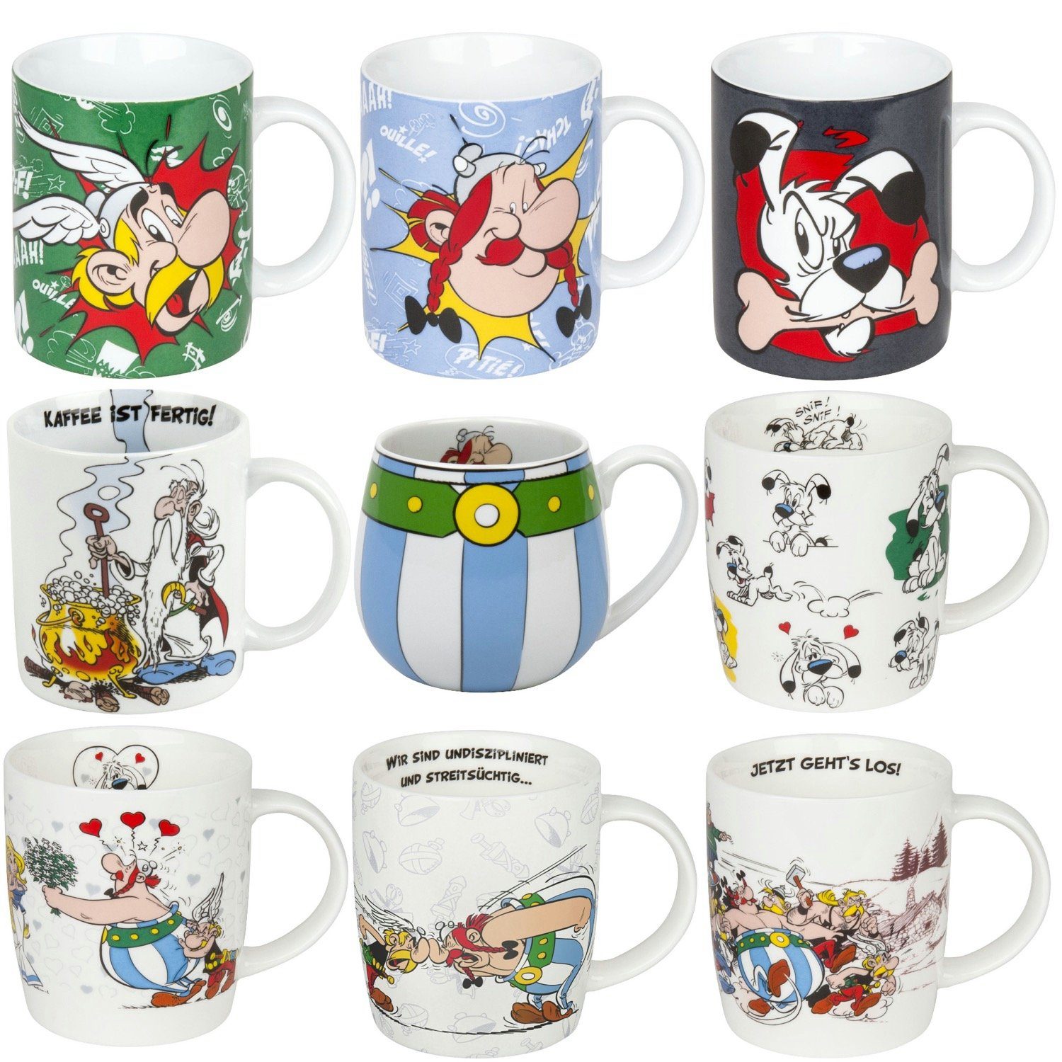 Könitz Becher, Porzellan, Könitz Kaffeebecher Asterix Kaffeepott Büro Kaffeetasse Teetasse Sammel-Becher