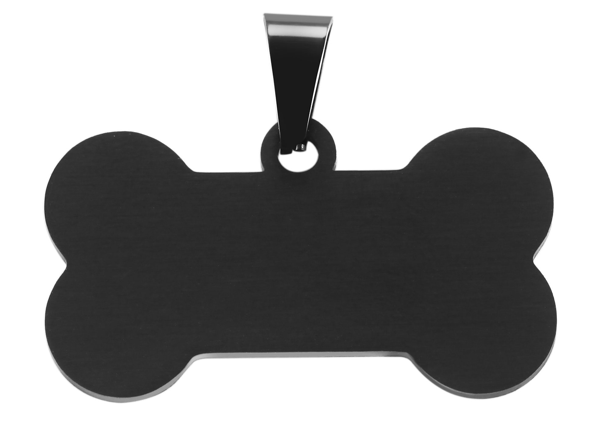 Brillibrum Schlüsselanhänger Hundemarke Knochen Silber Adressanhänger Anhänger Edelstahl Hunde