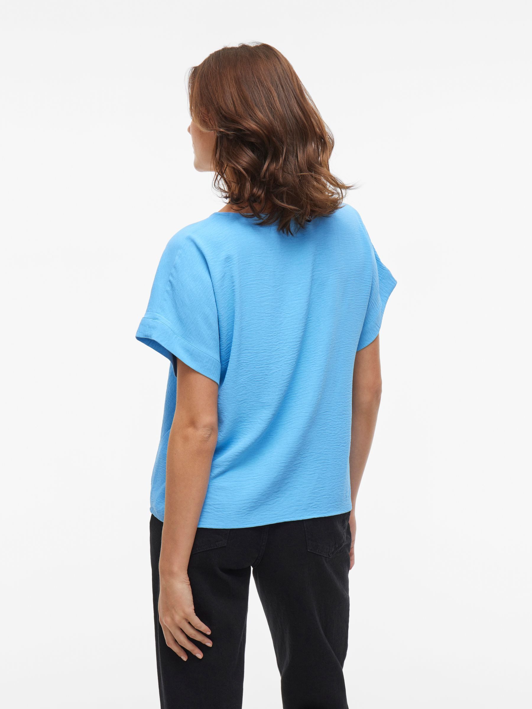 Vila T-Shirt Elegantes Kurzarm- mit Design günstig online kaufen