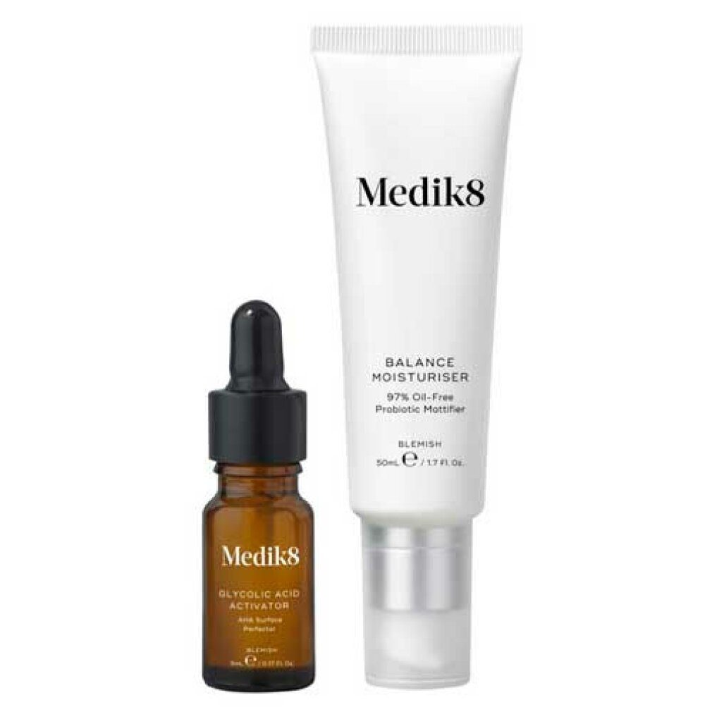 Medik8 Gesichtspflege Balance Feuchtigkeitscreme 50ml & Glykolsäure-Aktivator