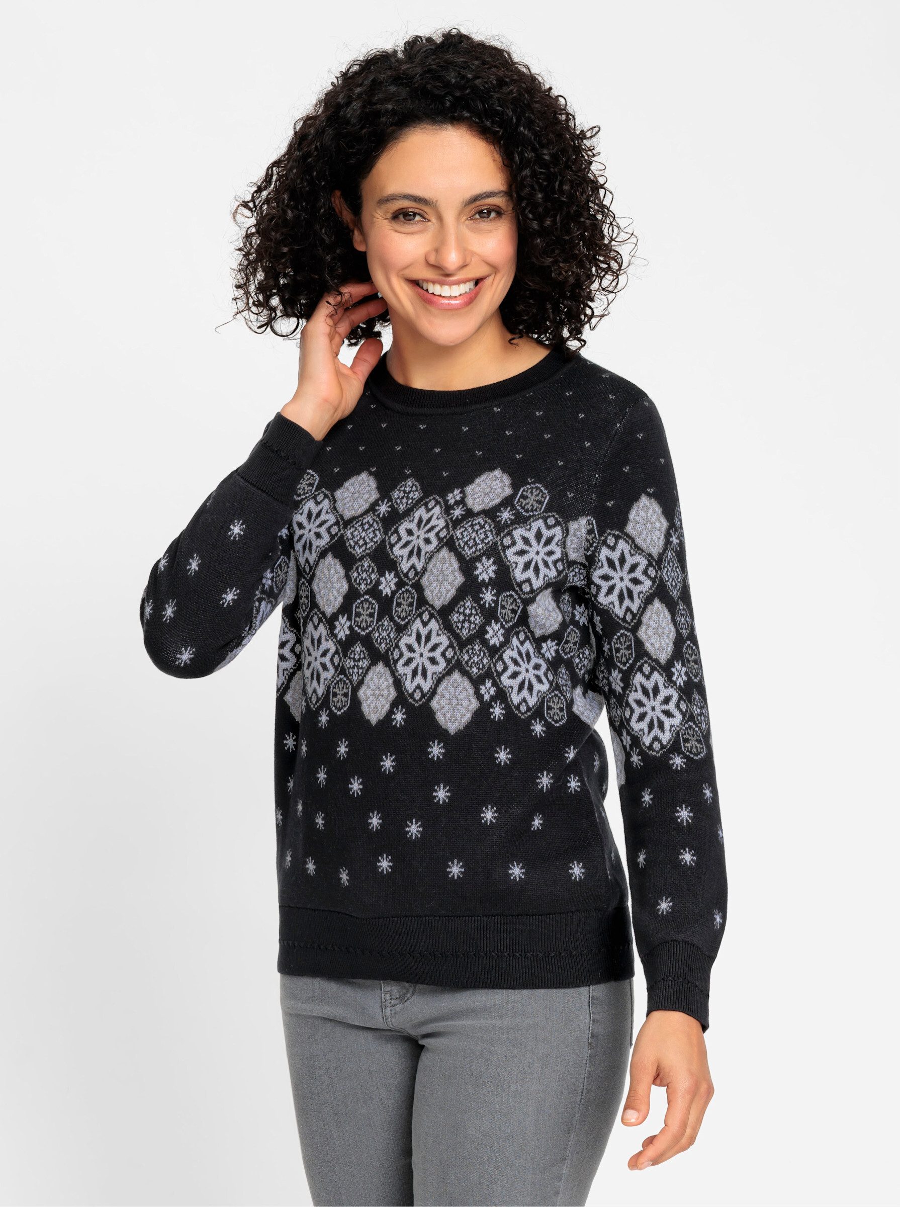 Witt Strickpullover Jacquard-Pullover . günstig online kaufen