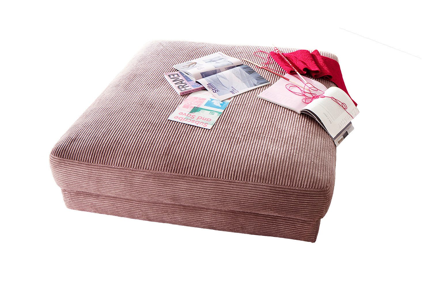 KAWOLA Hocker MADELINE, Big Hocker Polsterhocker günstig online kaufen