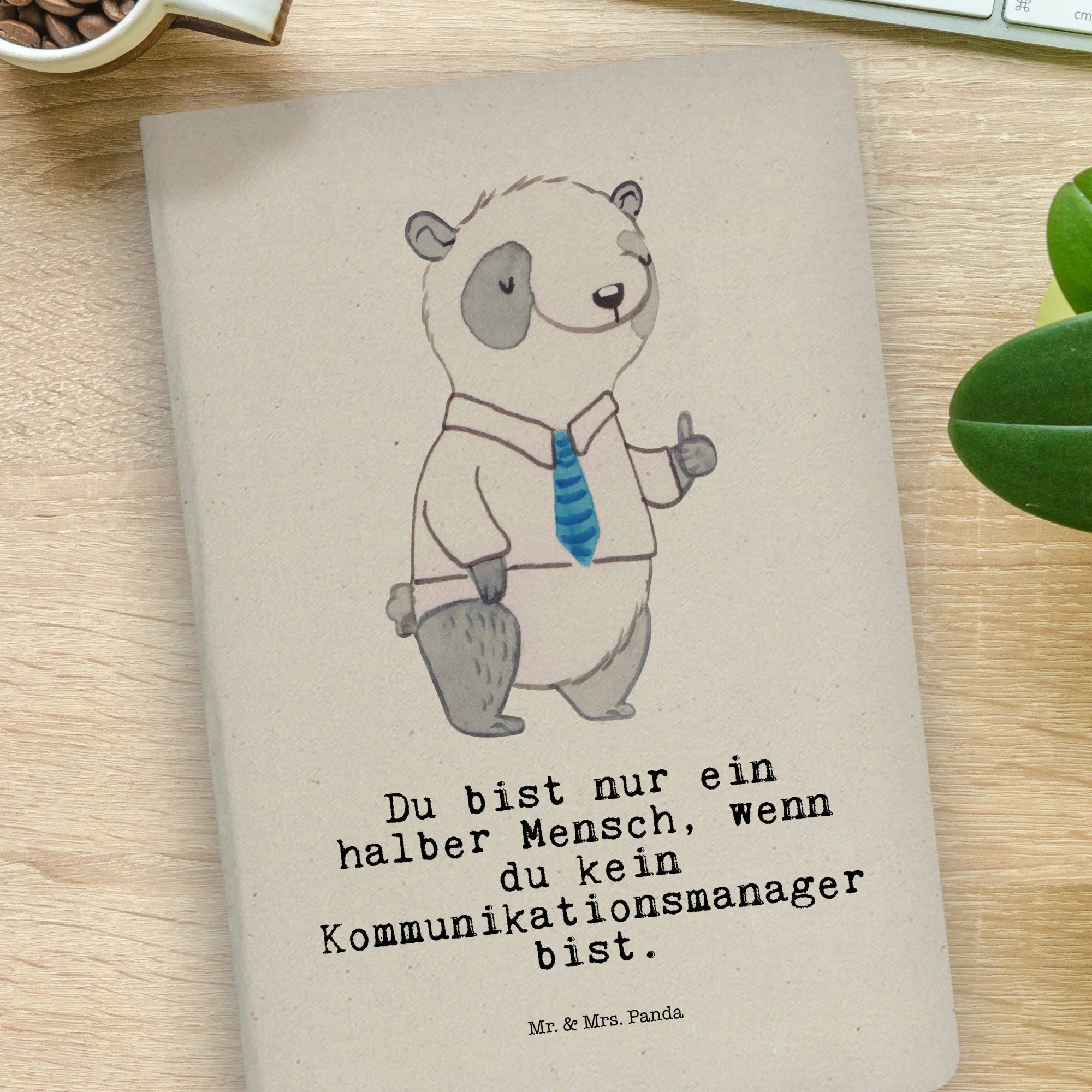 Thumbnail - Mr. & Mrs. Panda Notizbuch Kommunikationsmanager Herz - Transparent - Geschenk, Nachhaltiges Not Mr. & Mrs. Panda, Kreat...