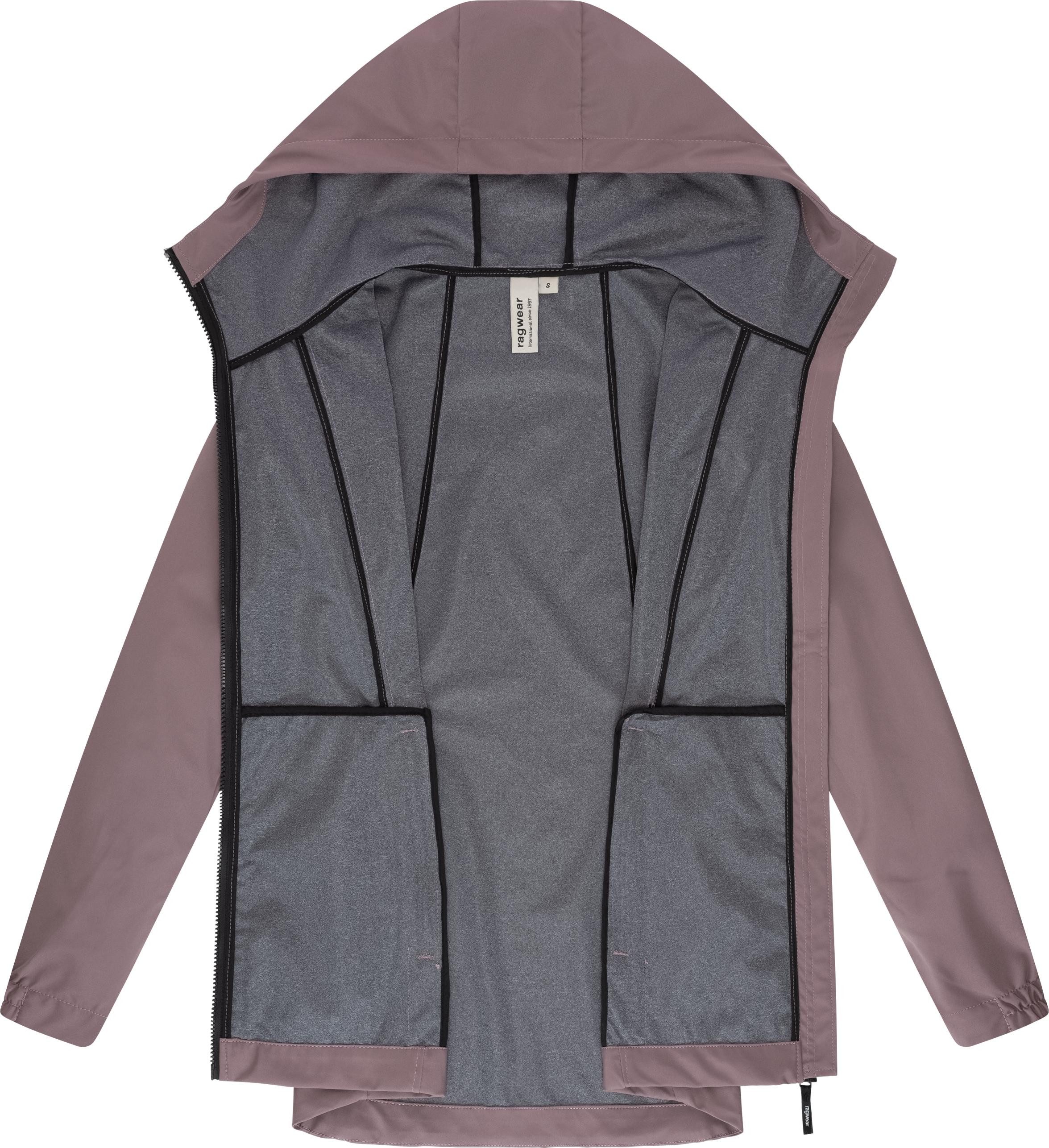 Ragwear Kurzmantel Zuzka Sport Wasserdichter kurzer Übergangsmantel für Damen
