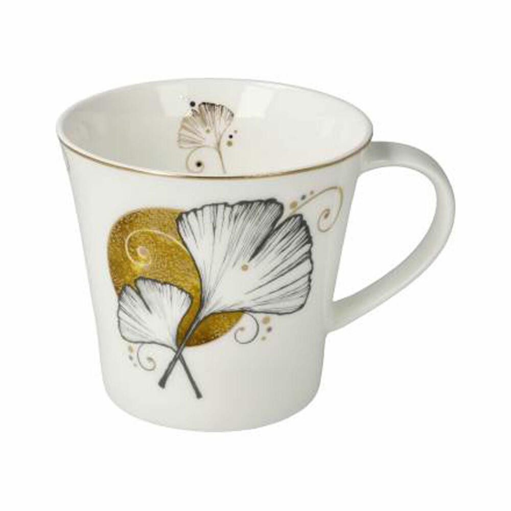 Goebel Tasse Ginkgo Weiß, Fine Bone China