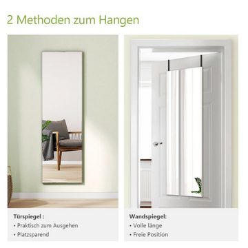 S'AFIELINA Ganzkörperspiegel »120x37cm Ganzkörperspiegel HD Standspiegel Wandspiegel mit Haken«, Ankleidezimmer, Schlafzimmer, Wohnzimmer