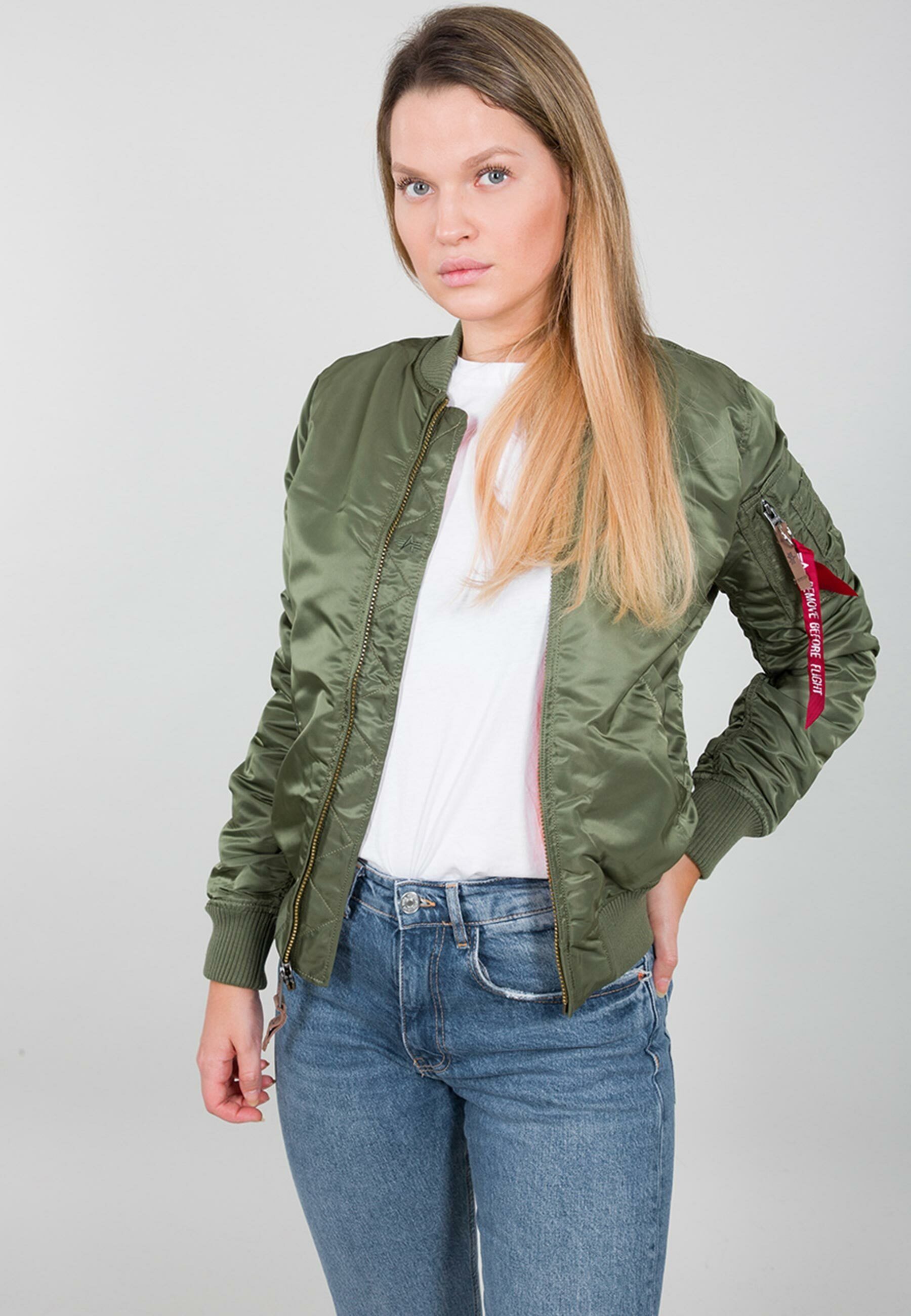 Alpha Industries Bomberjacke Alpha Industries Women - Bomber & Flight Jackets MA-1 VF 59 Wmn sage-green