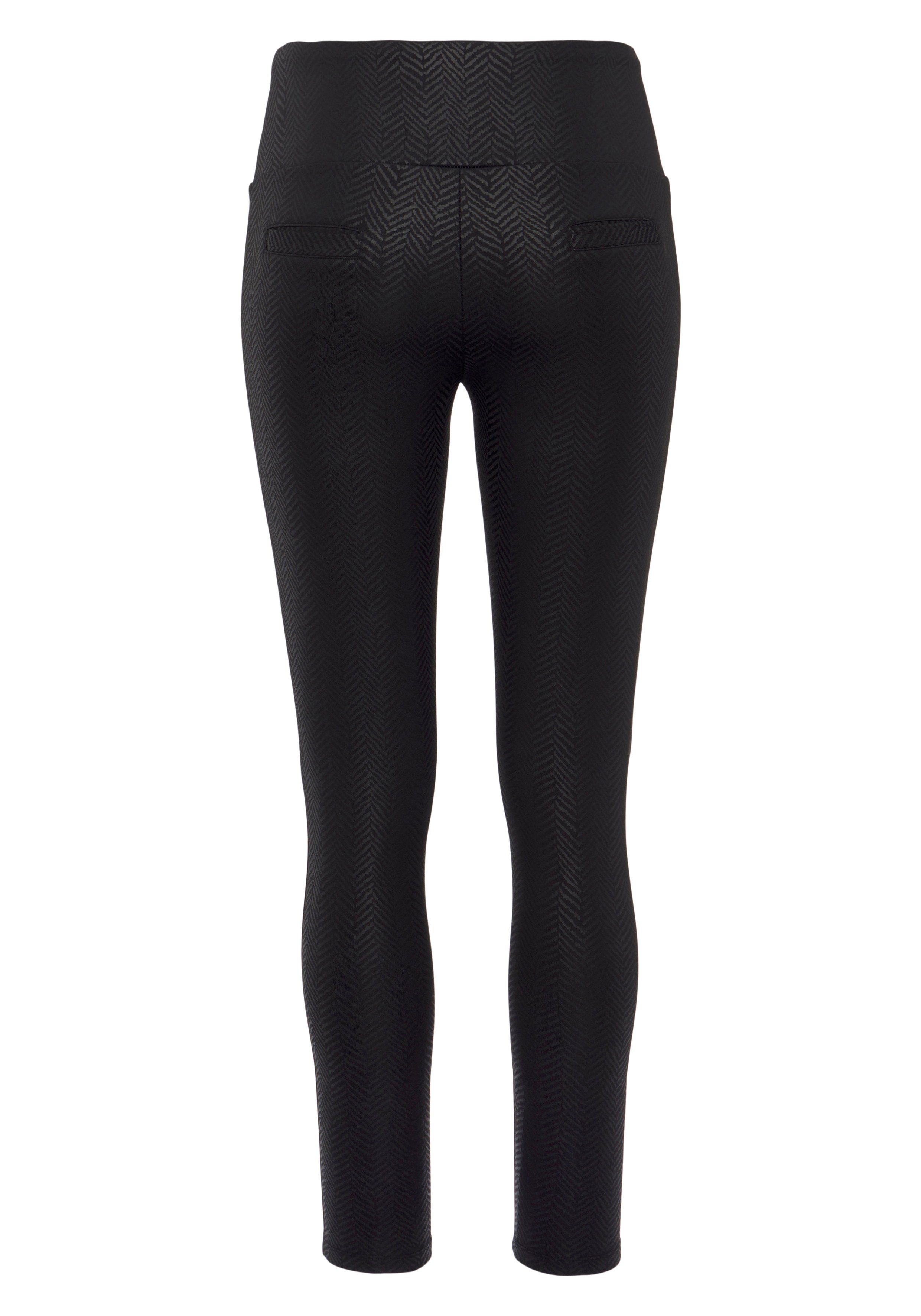 LASCANA Leggings mit schimmerndem Alloverdruck
