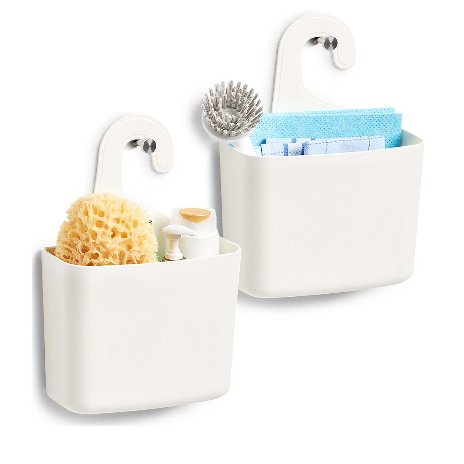 HTI-Living Aufbewahrungsbox Utensilienhalter 2er Set zum Aufhängen (Stück, 2 St., 2x Hängebox aus Kunststoff), Hängebox für Badutensilien