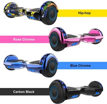 GeekMe Balance Scooter mit Bluetooth-Lautsprecher, Schöne LED-Leuchten, Hoverboard für Kinder