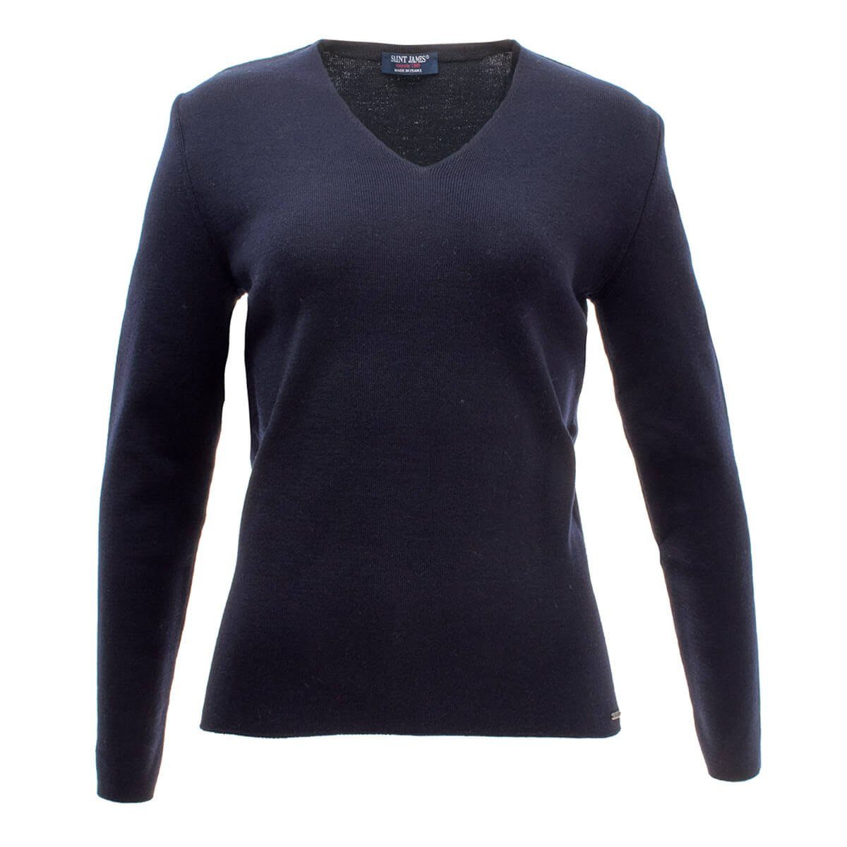 Saint James Wollpullover 4875 Pullover Brehat III mit V-Ausschnitt aus Schurwolle